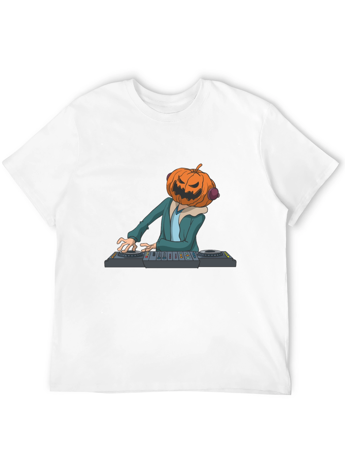 Pumpkin DJ Graphic Tee - Halloween Party Shirt