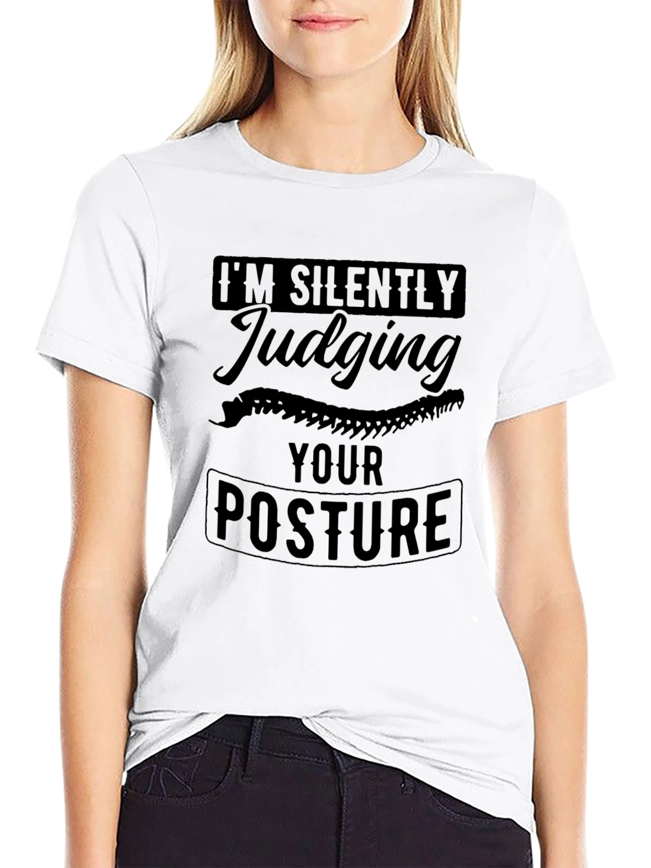 Silently Judging Posture Graphic T-Shirt