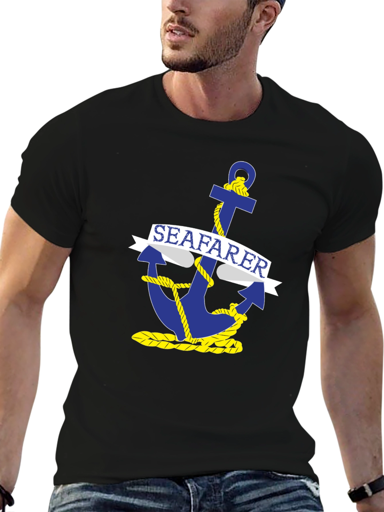 Seafarer Anchor Graphic T-Shirt - Maritime Nautical Tee