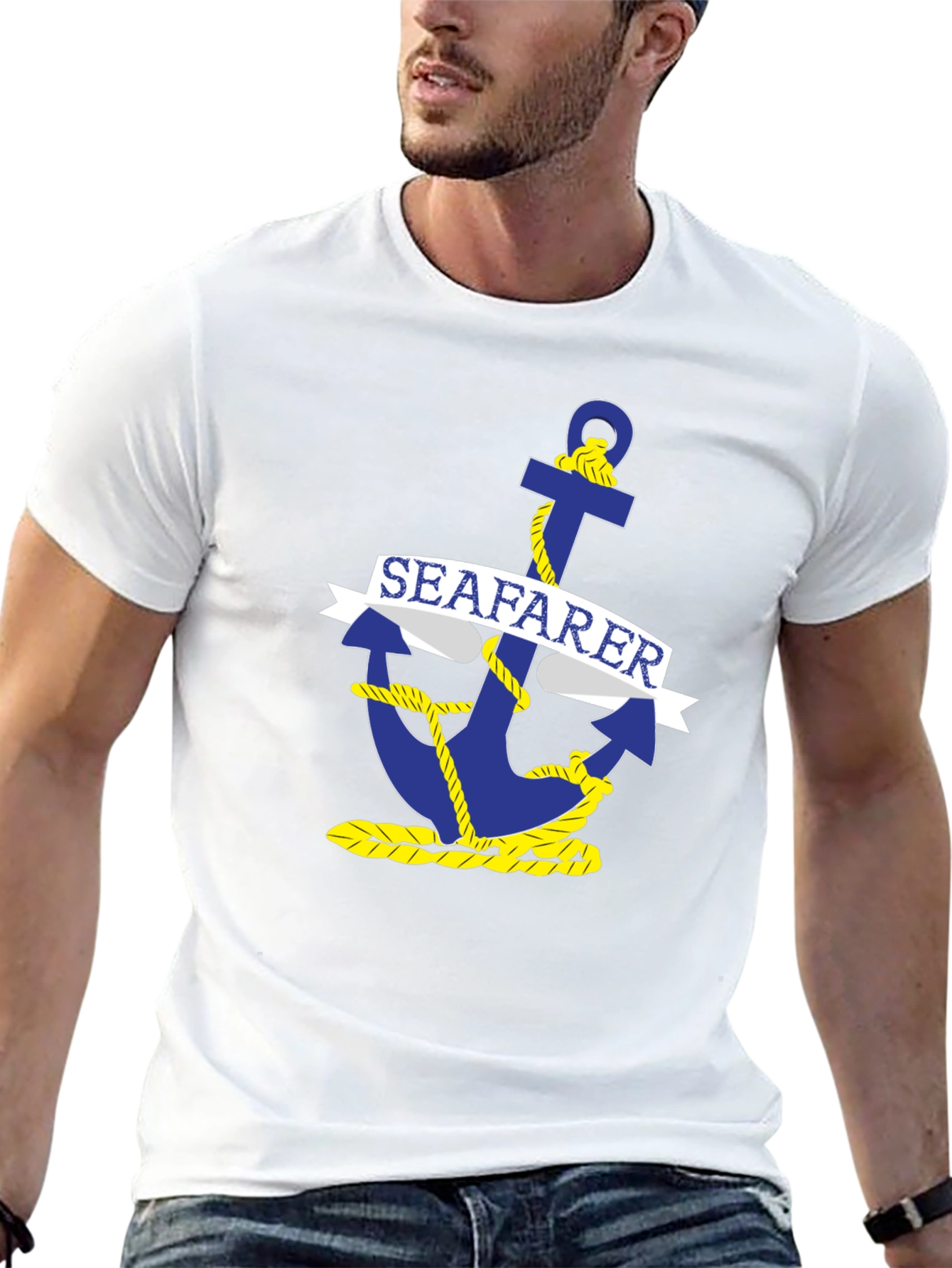Seafarer Anchor Graphic T-Shirt - Maritime Nautical Tee