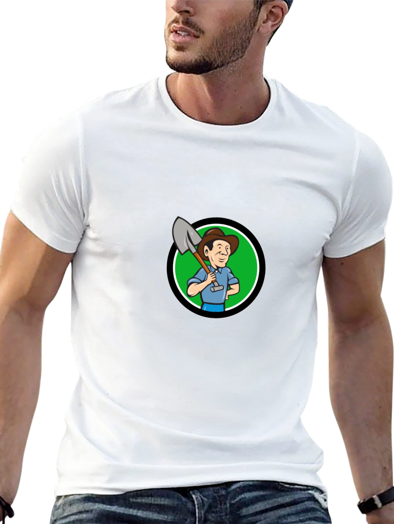Farmer Cartoon Graphic Tee