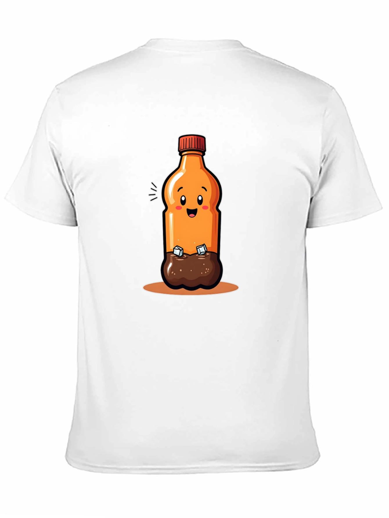 Cartoon Soda Bottle Black T-shirt