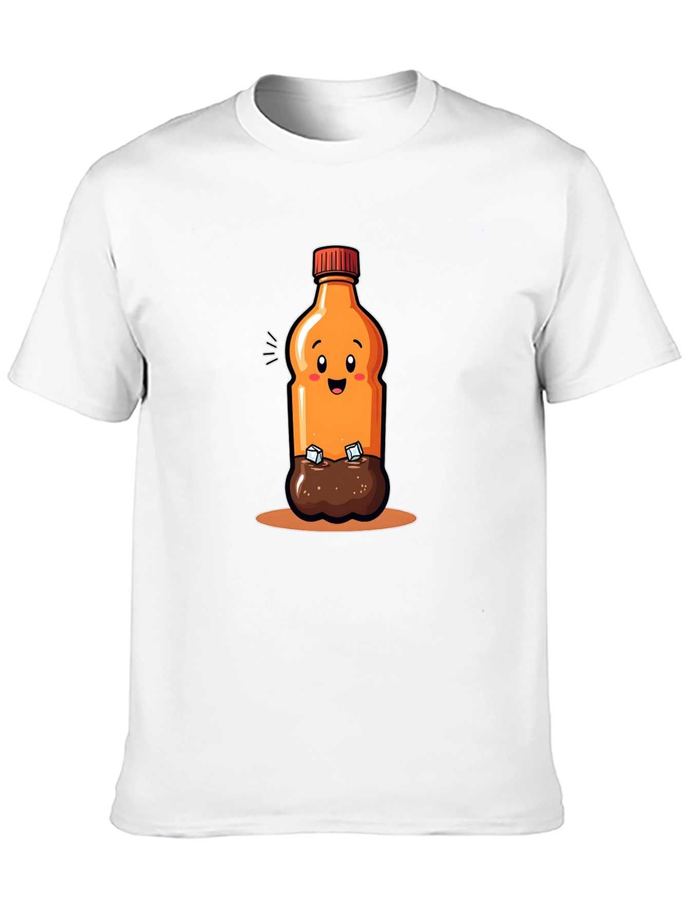 Cartoon Soda Bottle Black T-shirt