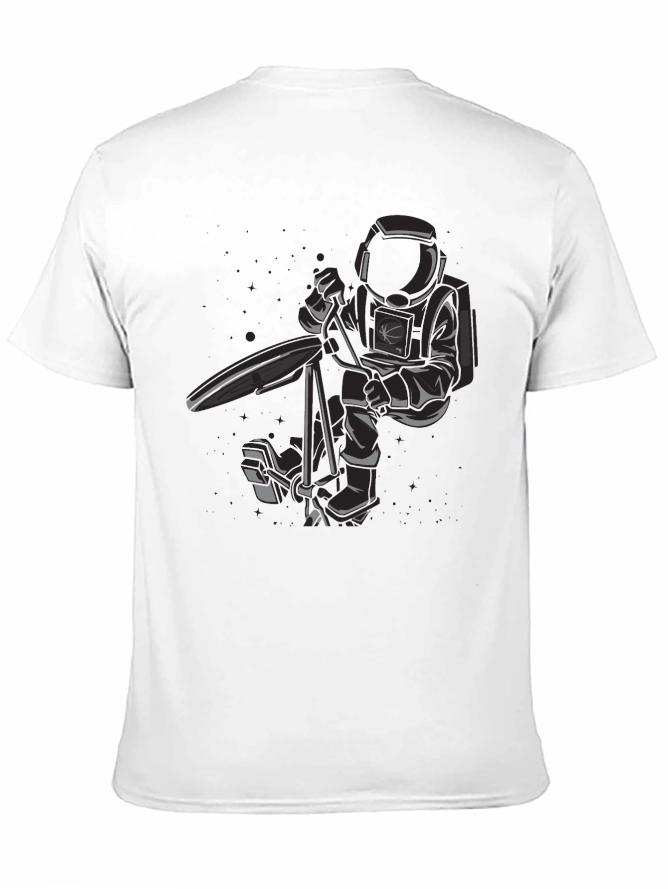 Astronaut on Surfboard Graphic T-Shirt - Black