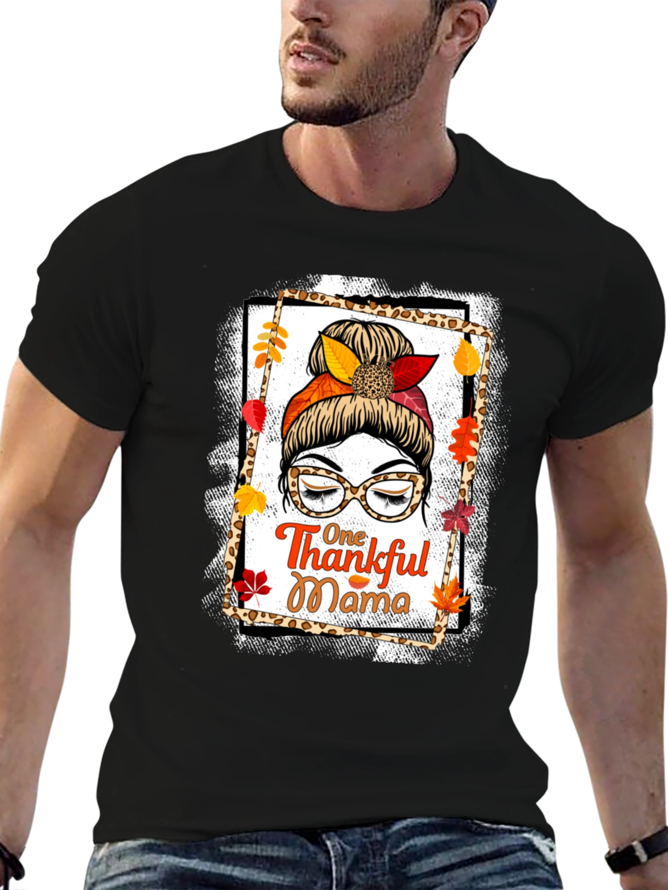 One Thankful Mama Graphic T-Shirt