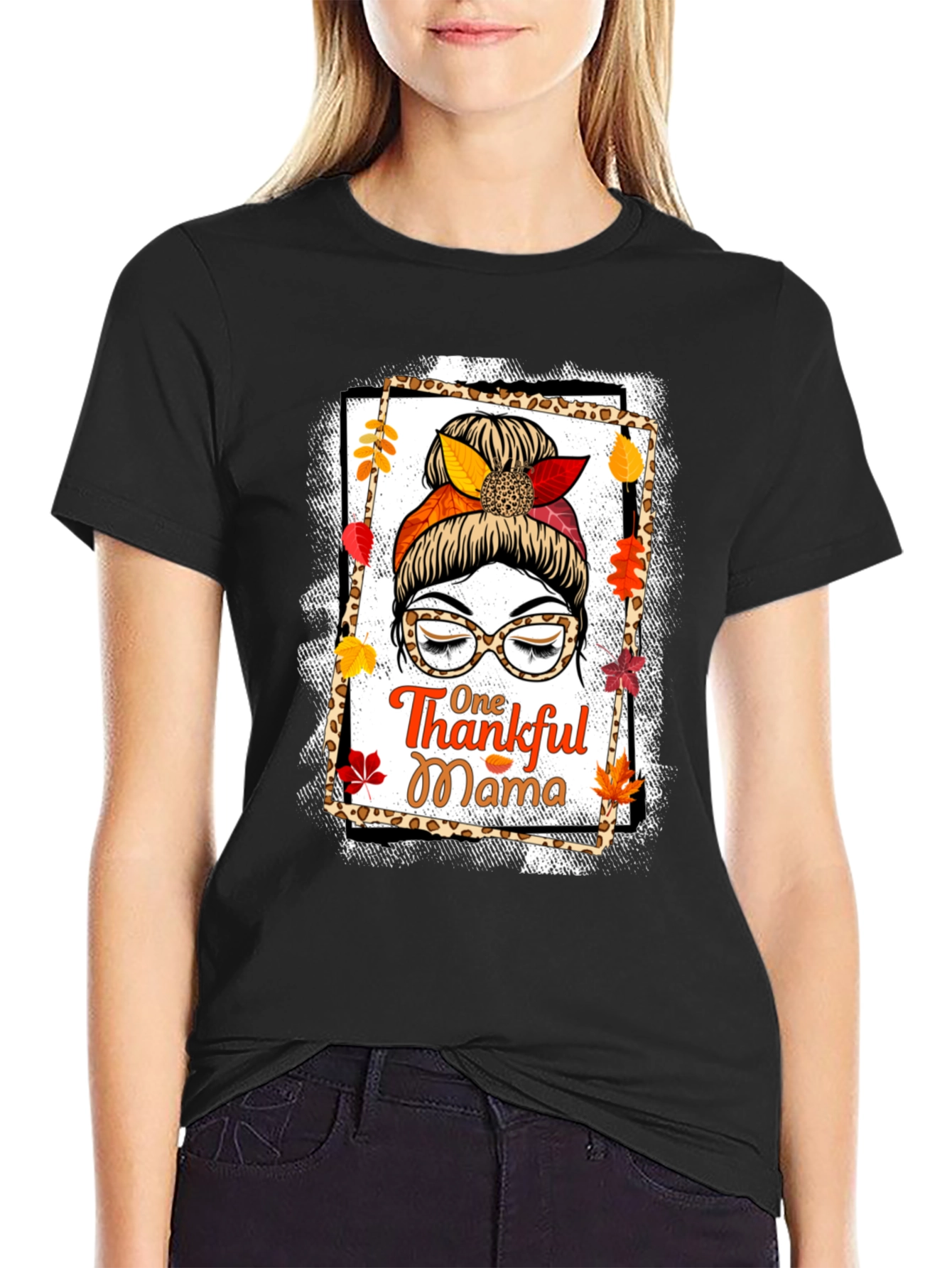 One Thankful Mama Graphic T-Shirt