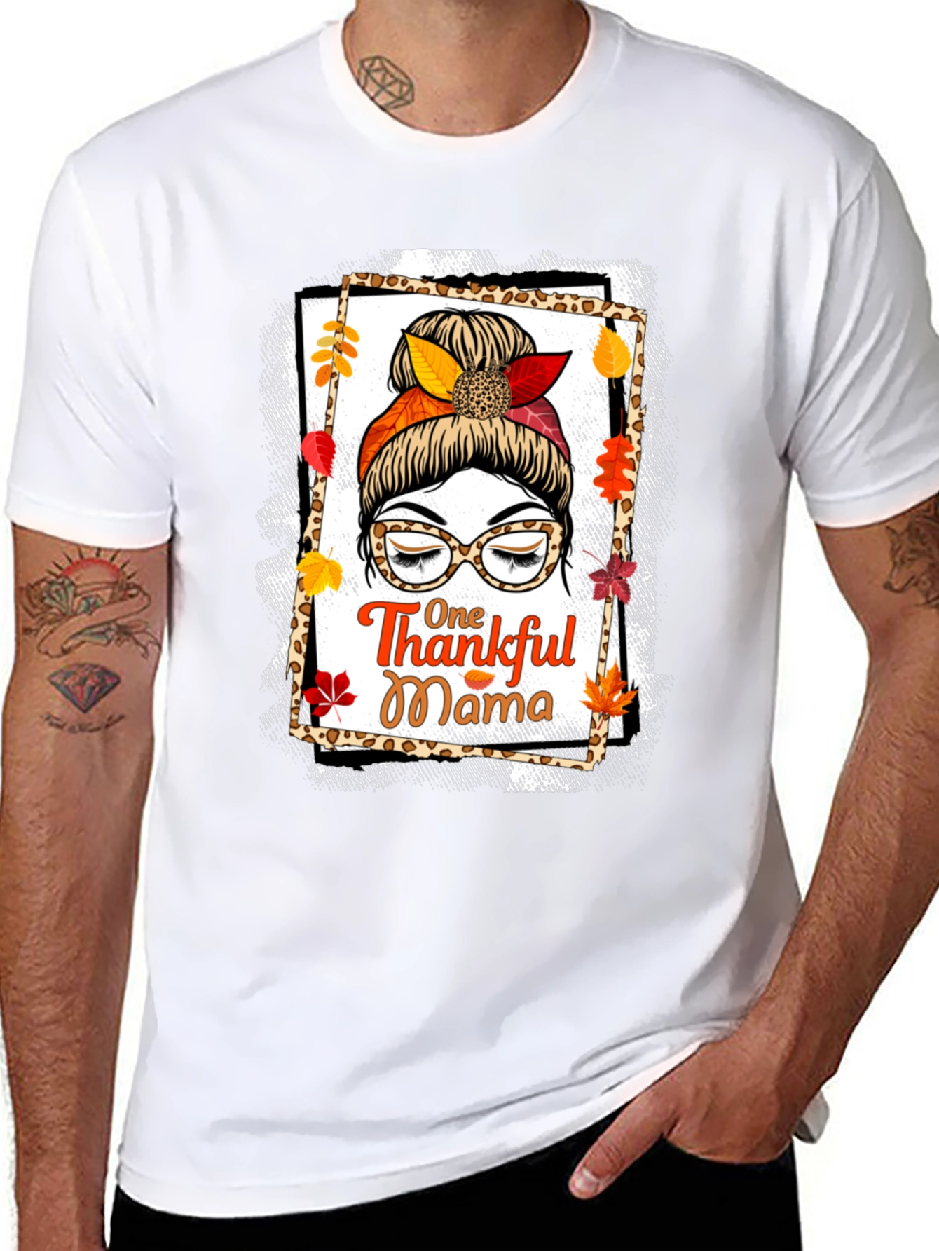 One Thankful Mama Graphic T-Shirt