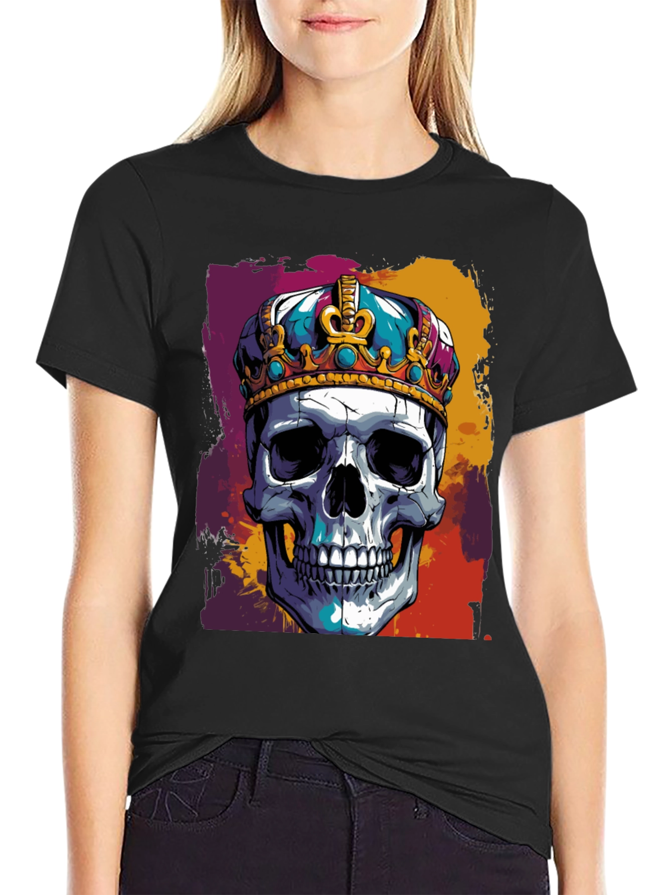 Skull King Graphic Tee - Bold Black T-Shirt