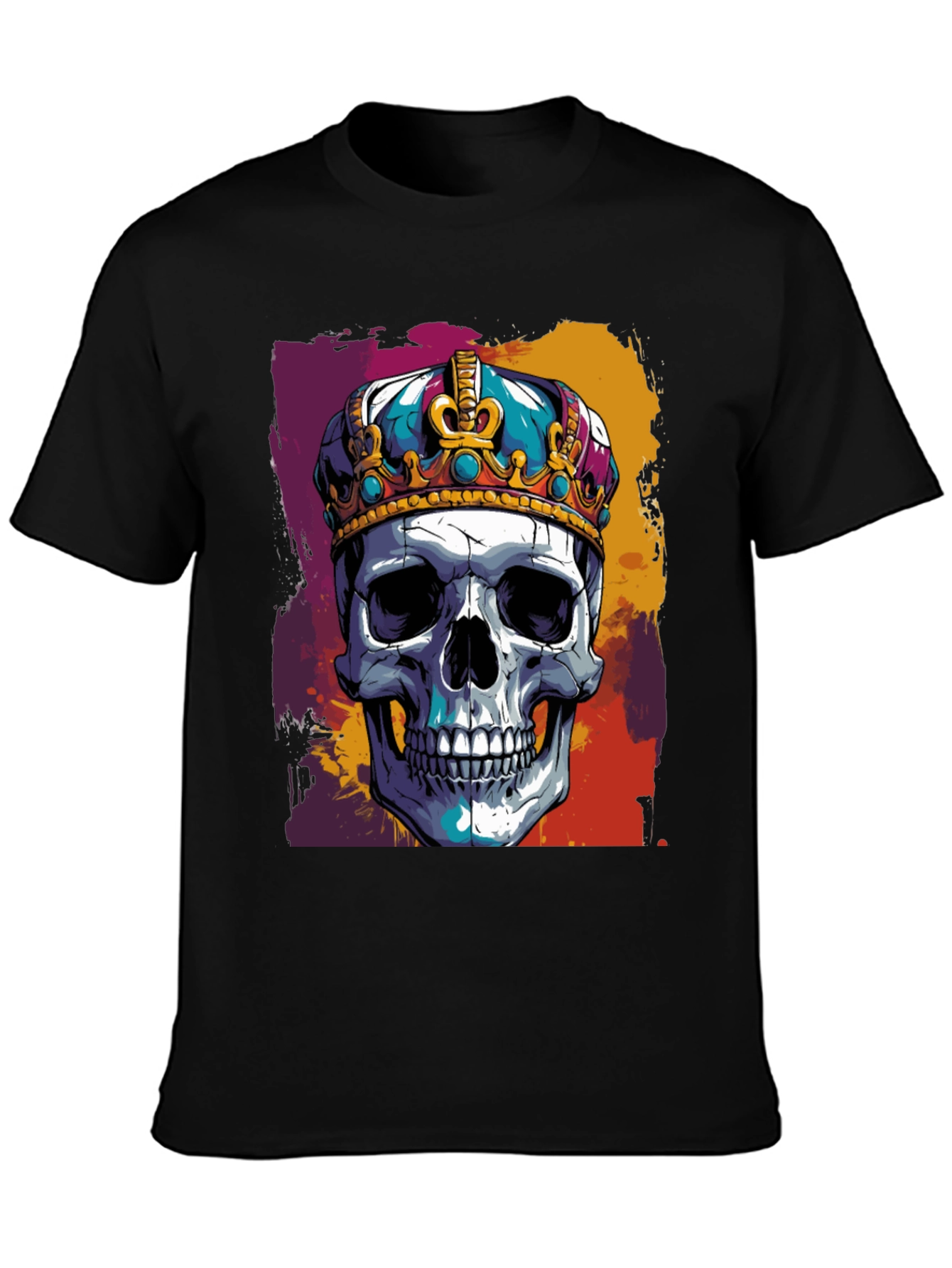 Skull King Graphic Tee - Bold Black T-Shirt