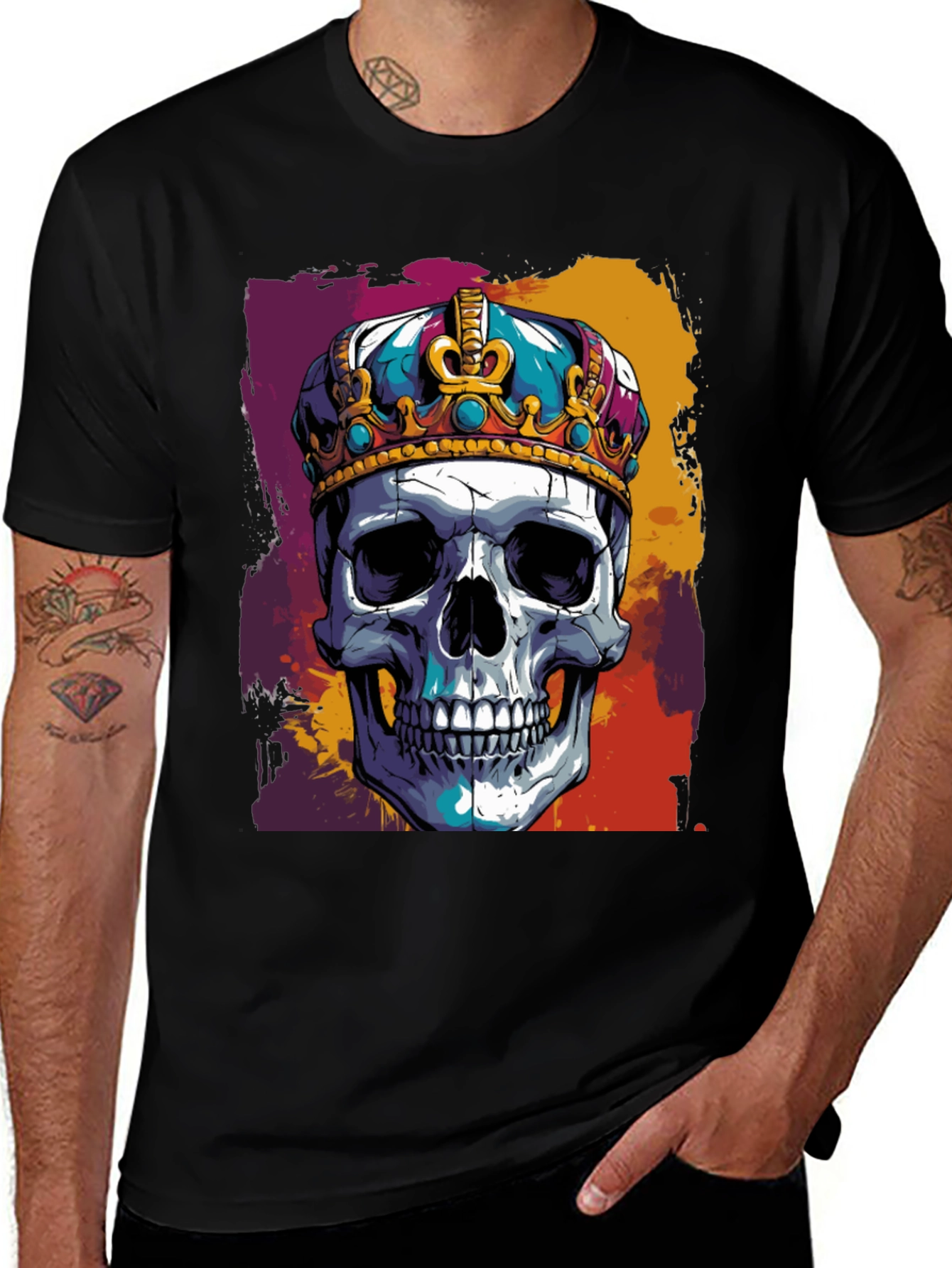 Skull King Graphic Tee - Bold Black T-Shirt