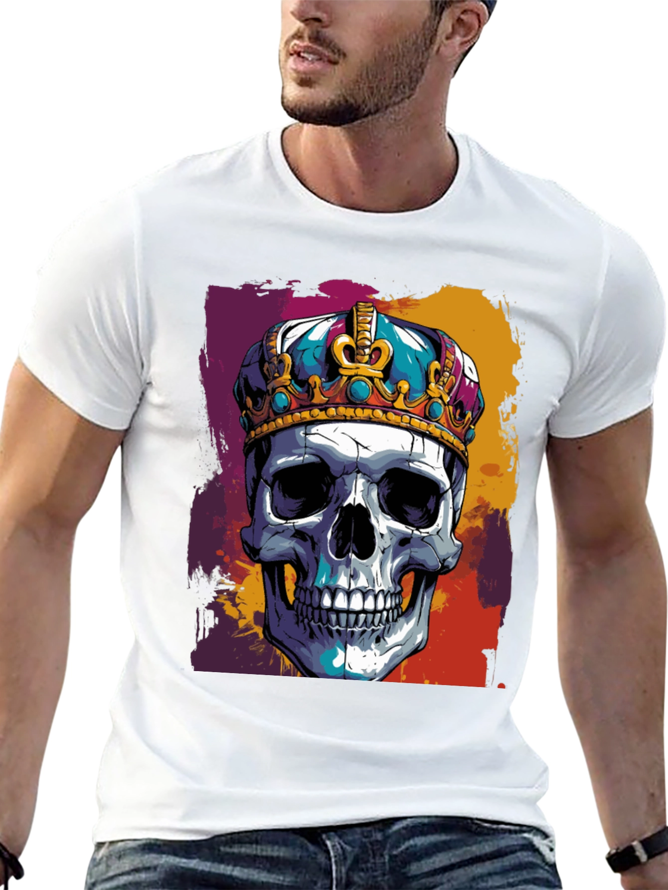 Skull King Graphic Tee - Bold Black T-Shirt
