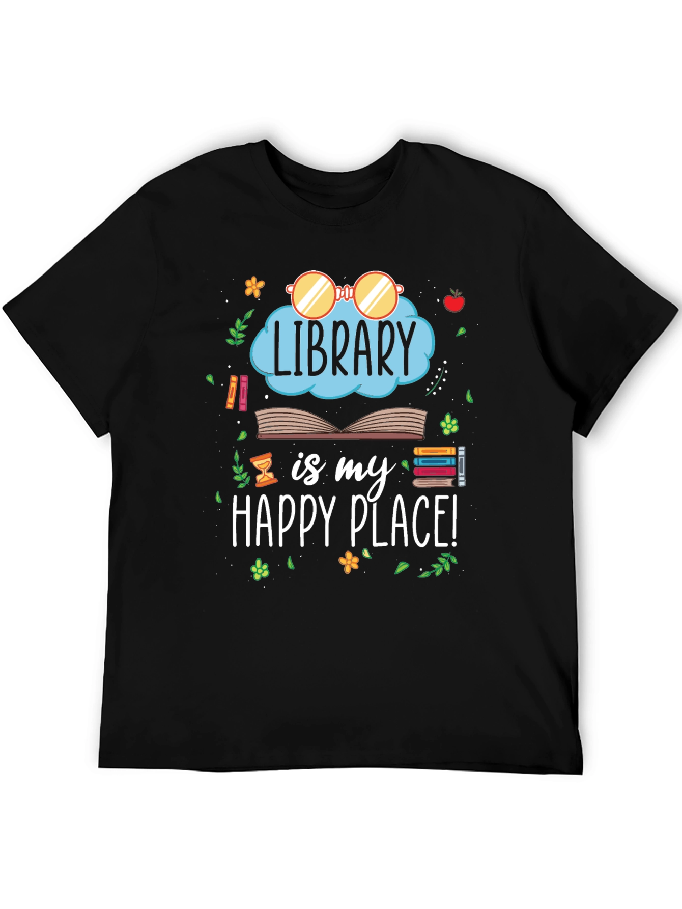 Library is My Happy Place T-Shirt