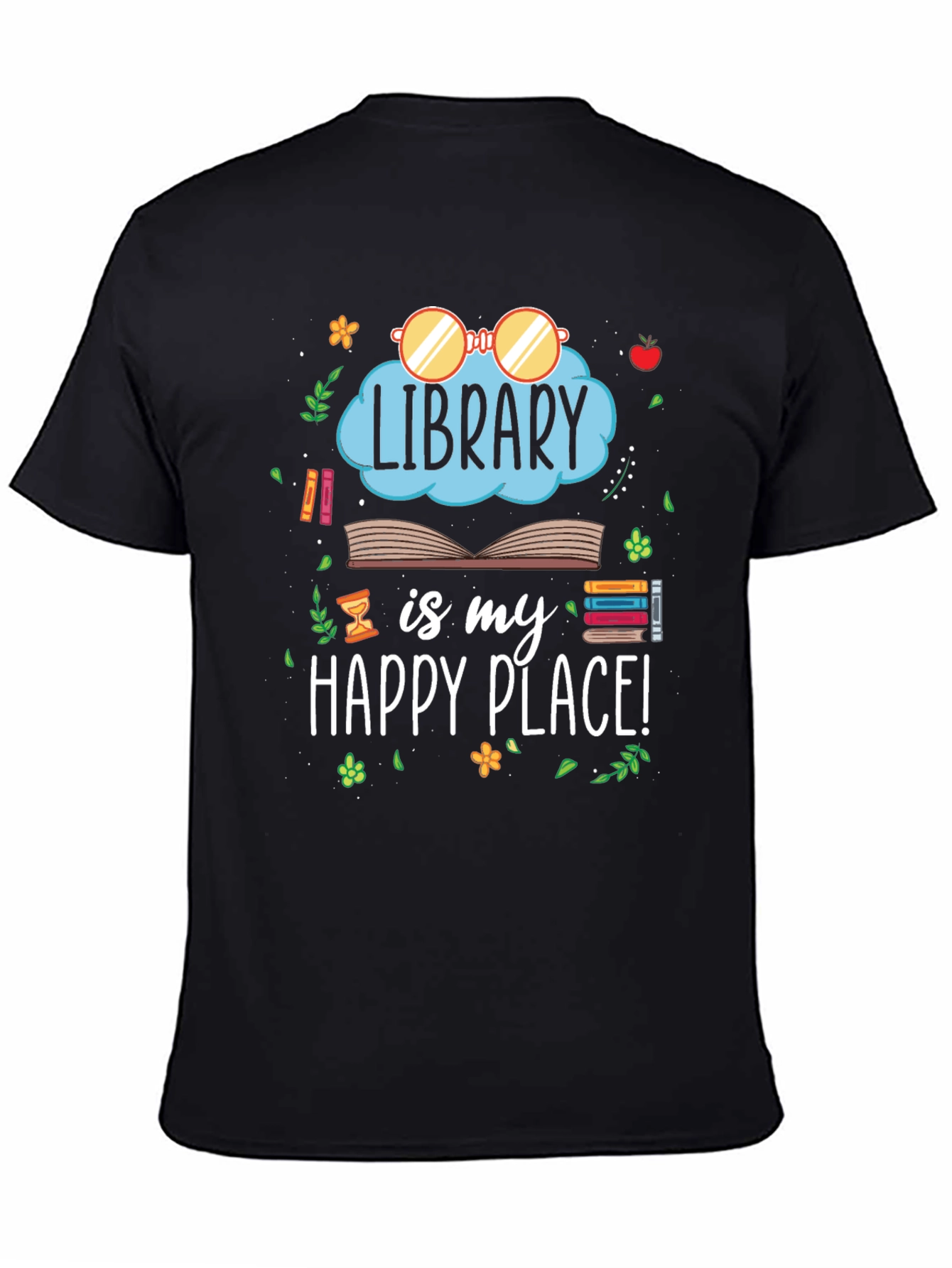 Library is My Happy Place T-Shirt