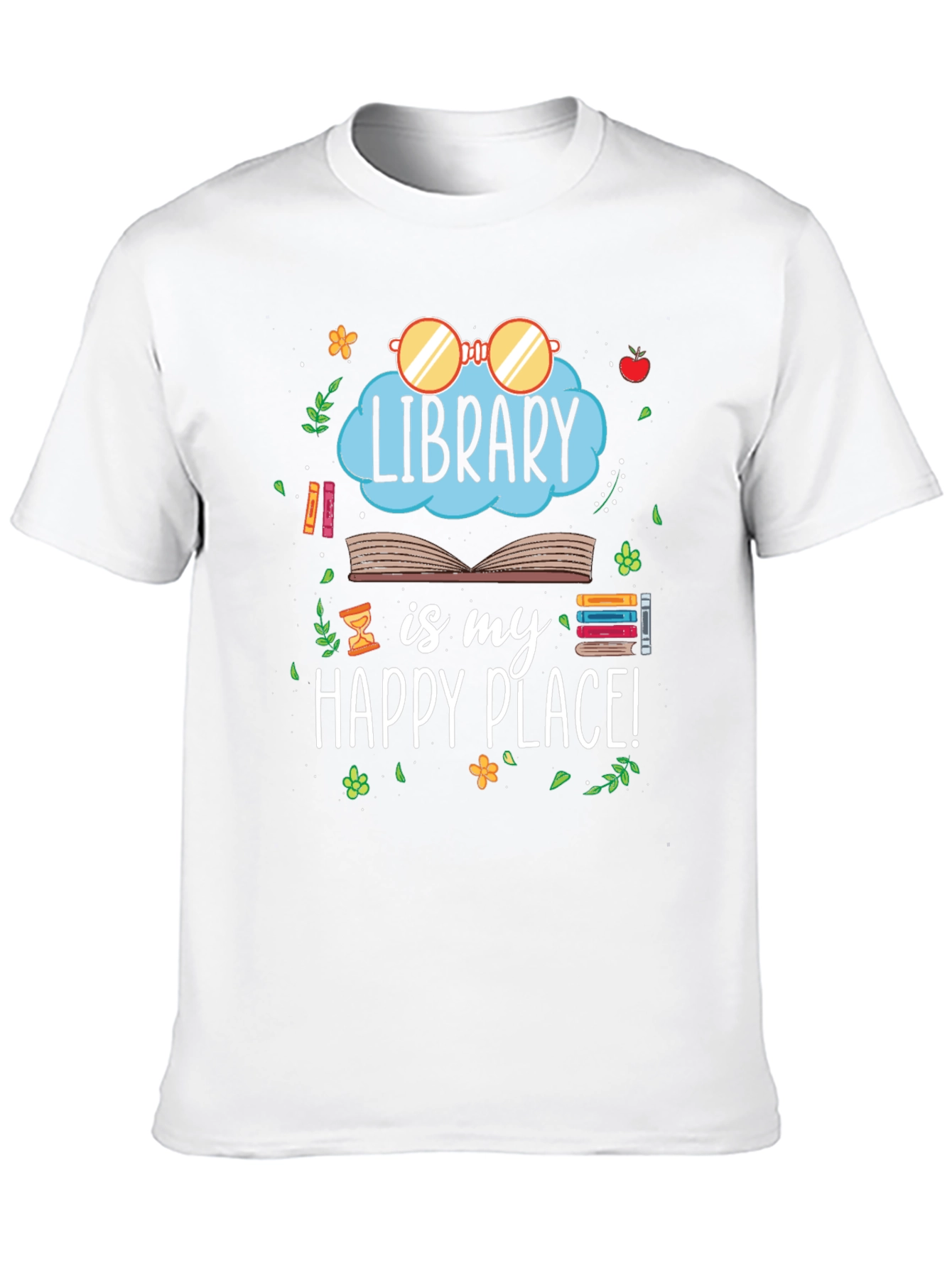 Library is My Happy Place T-Shirt