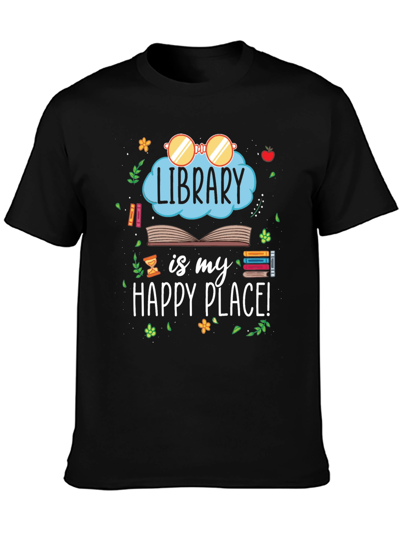 Library is My Happy Place T-Shirt