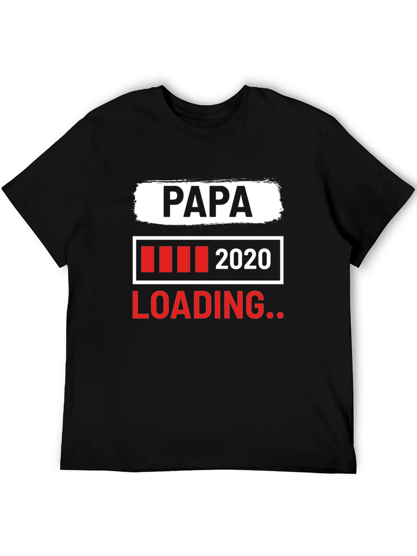 Papa Loading 2020 Black Graphic T-Shirt