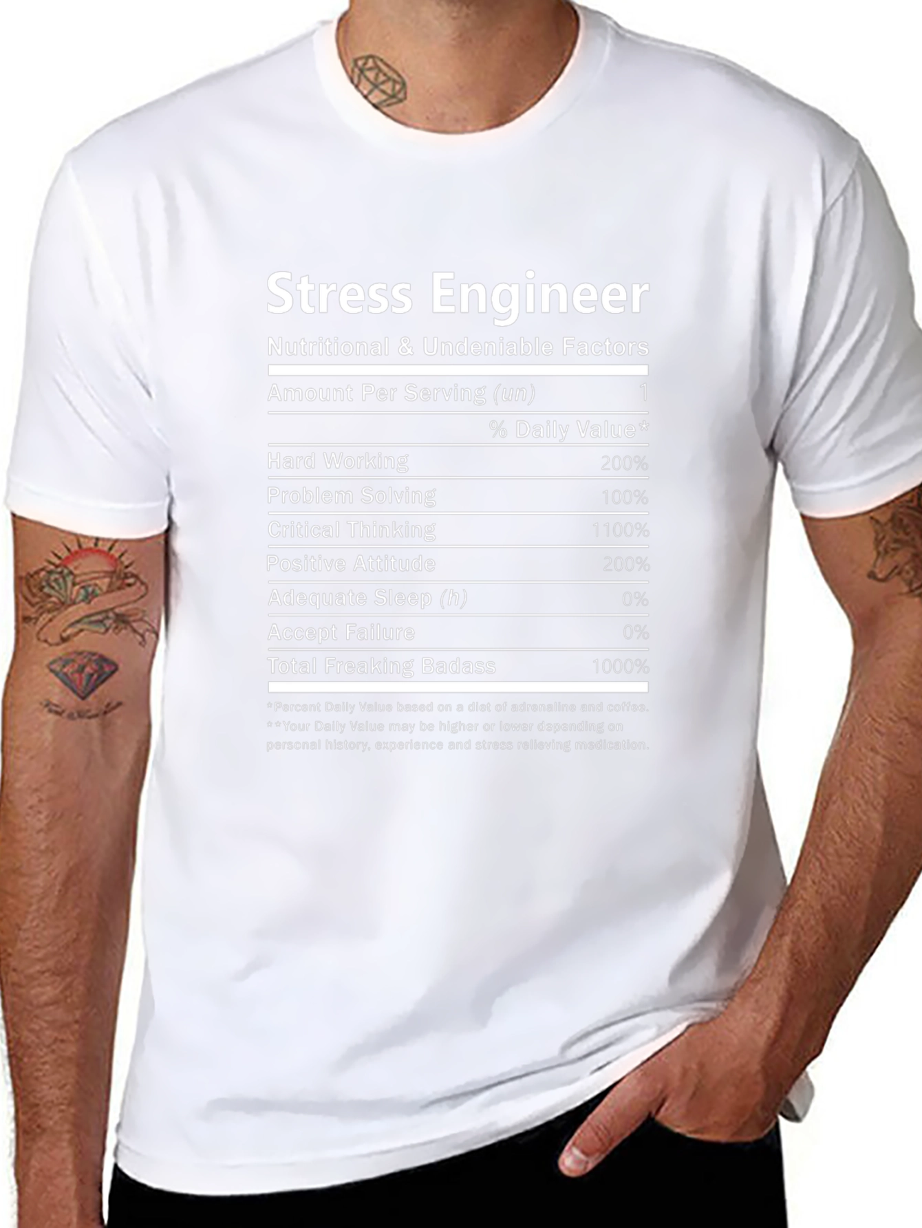 Stress Engineer Nutritional Facts T-Shirt