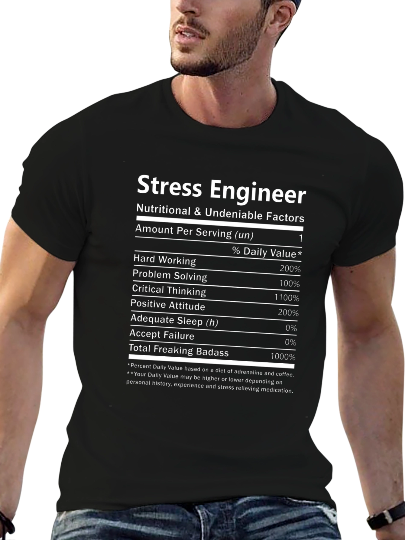 Stress Engineer Nutritional Facts T-Shirt