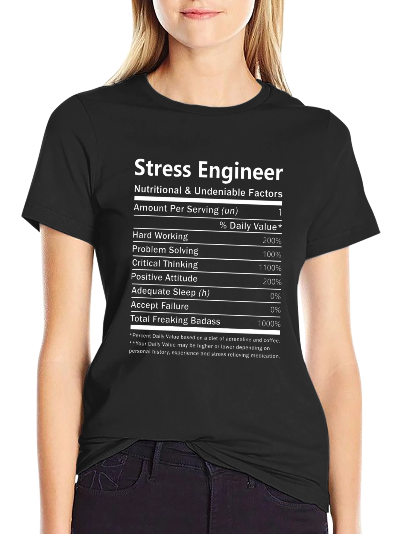 Stress Engineer Nutritional Facts T-Shirt