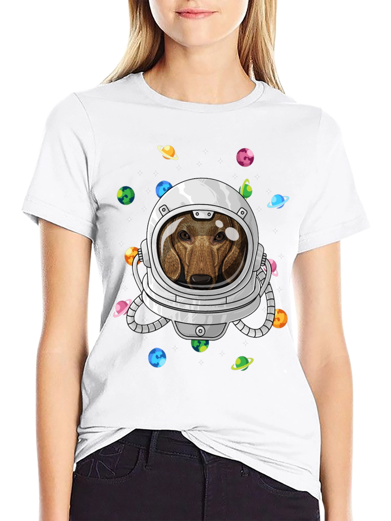 Dachshund Astronaut T-Shirt - Space Dog Tee