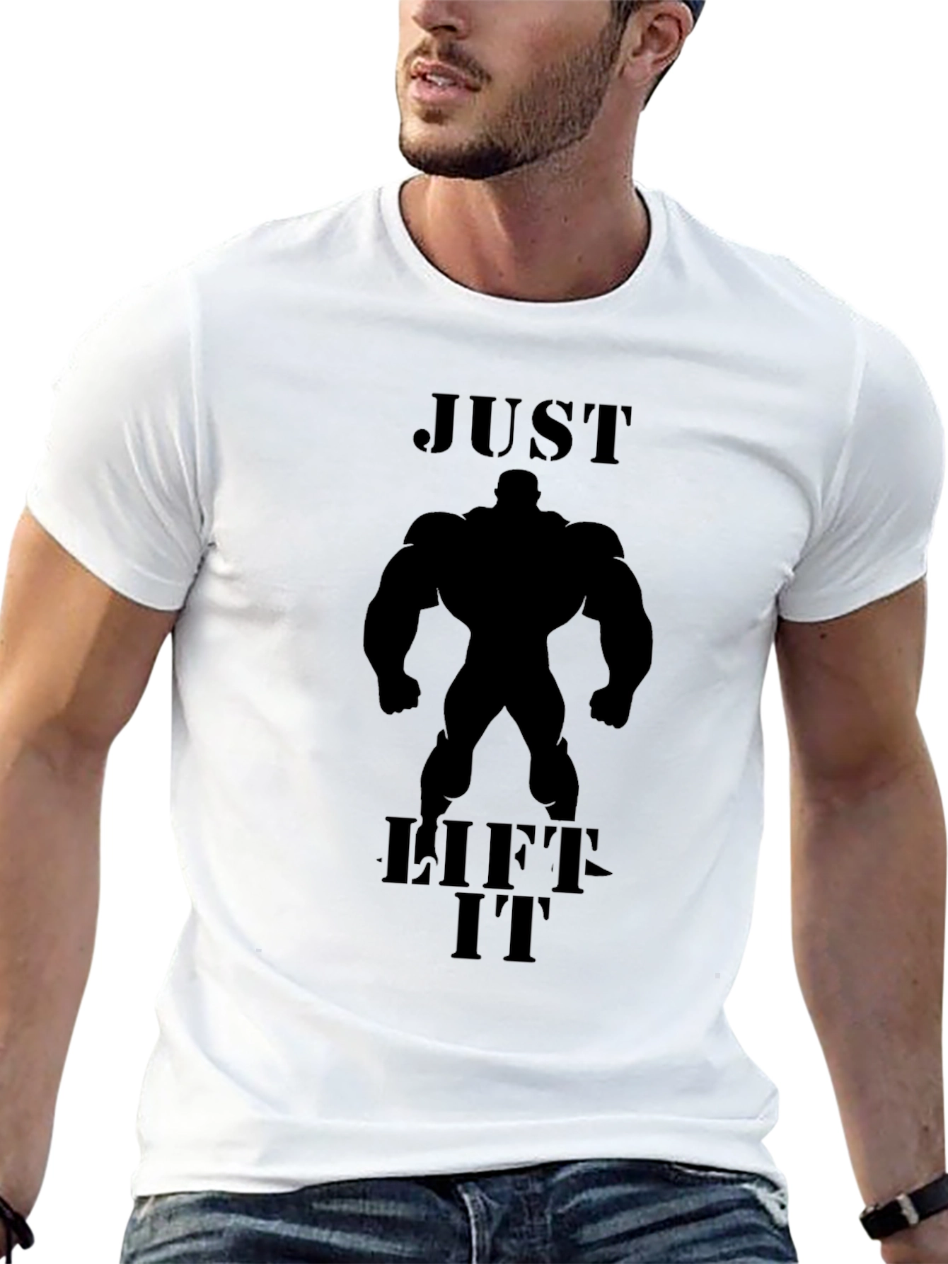 Just Lift It Graphic Tee - Black Bodybuilding Shirt