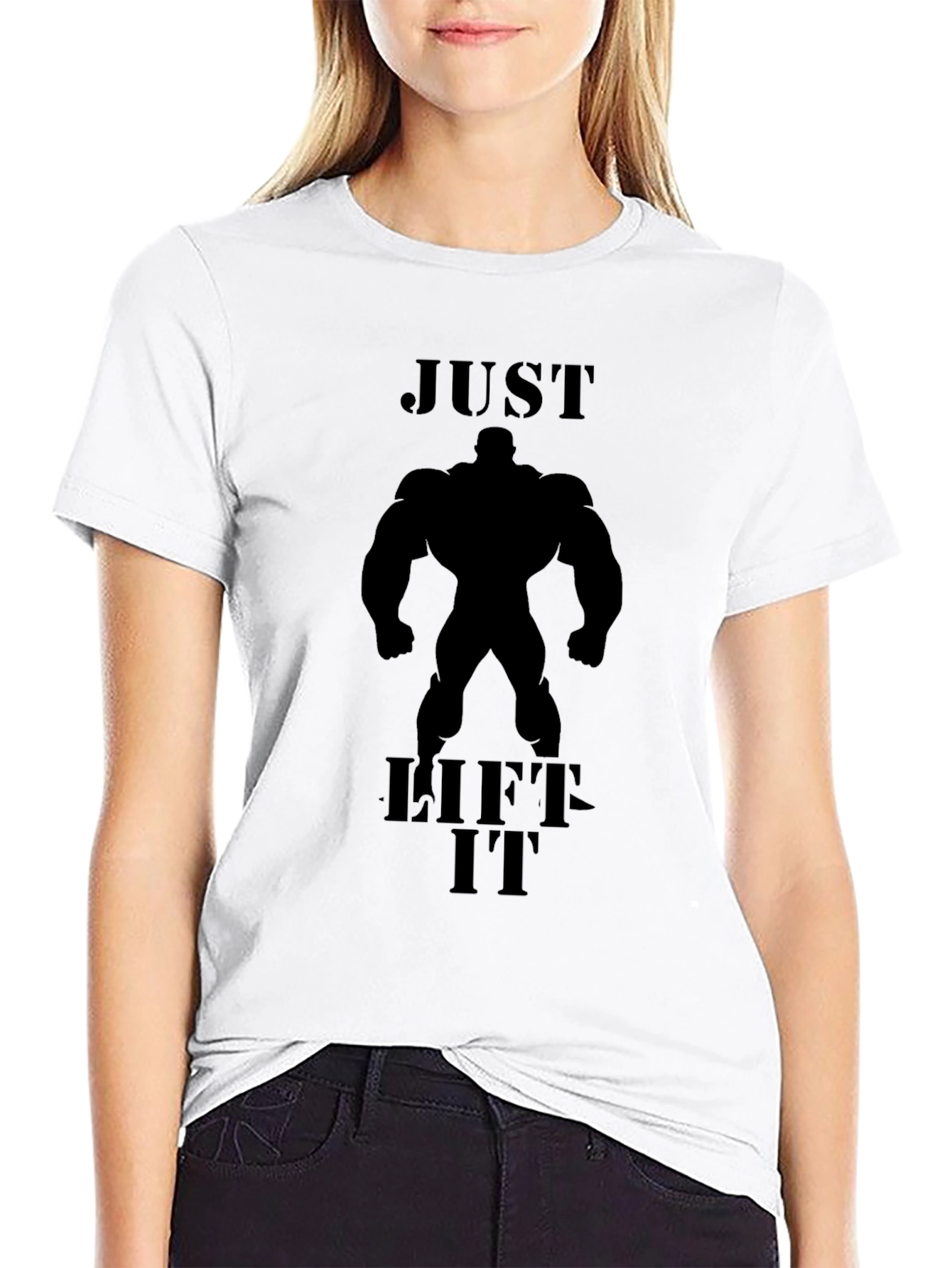 Just Lift It Graphic Tee - Black Bodybuilding Shirt