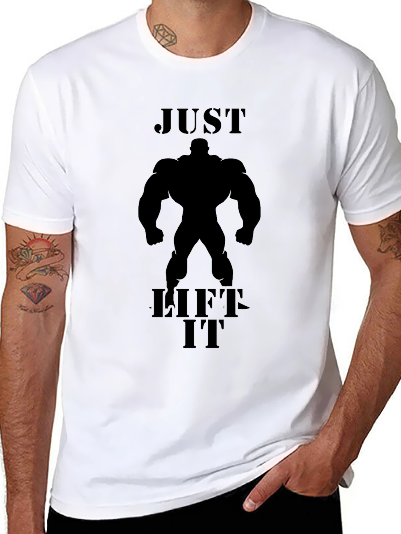 Just Lift It Graphic Tee - Black Bodybuilding Shirt