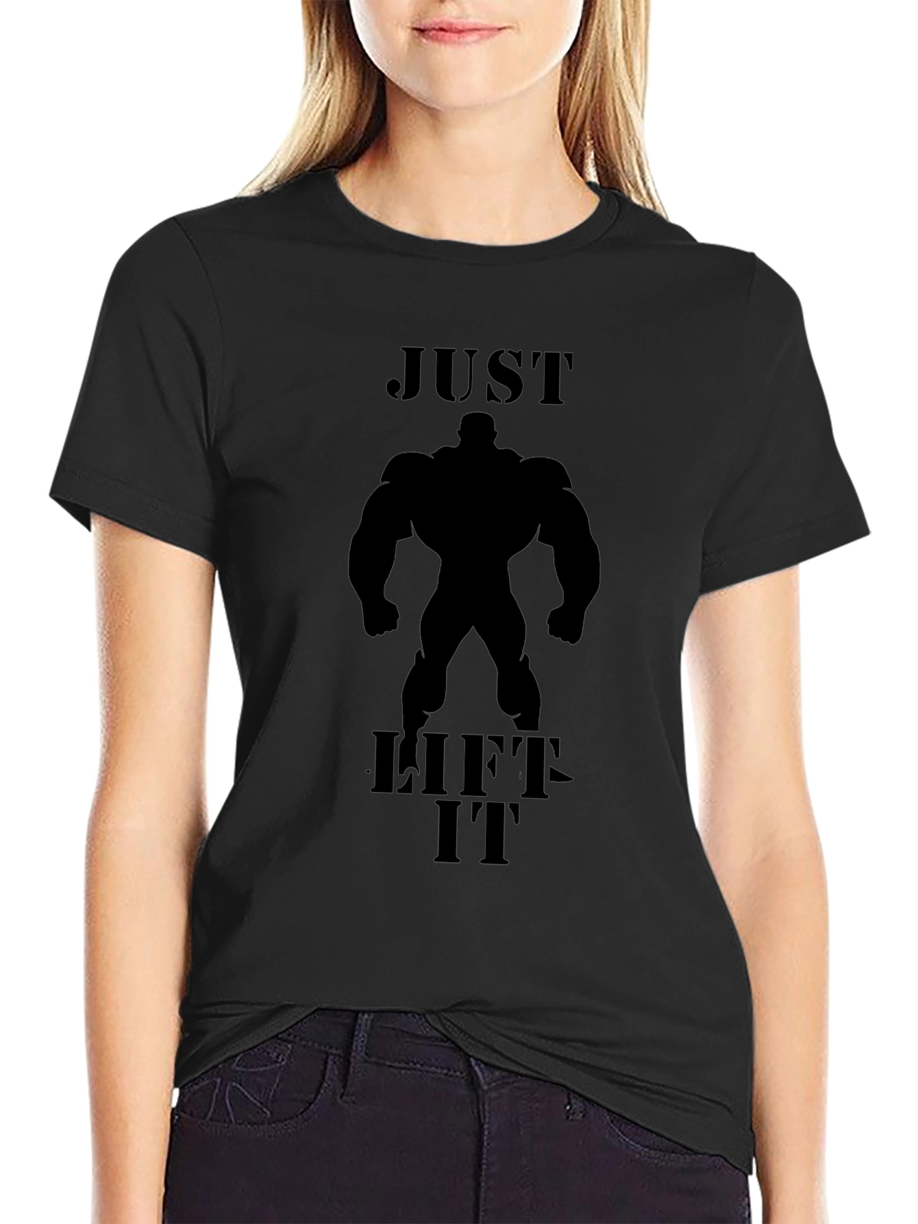 Just Lift It Graphic Tee - Black Bodybuilding Shirt