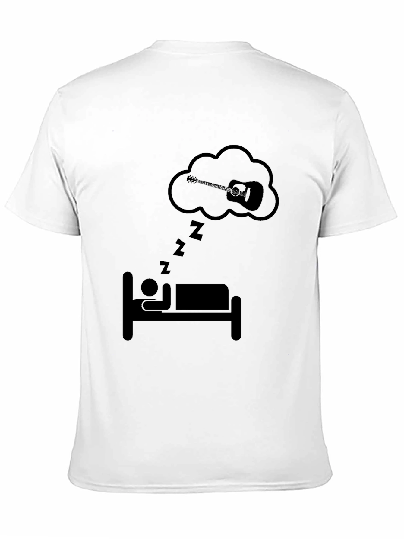 Dreaming Guitar T-Shirt - Black Cotton