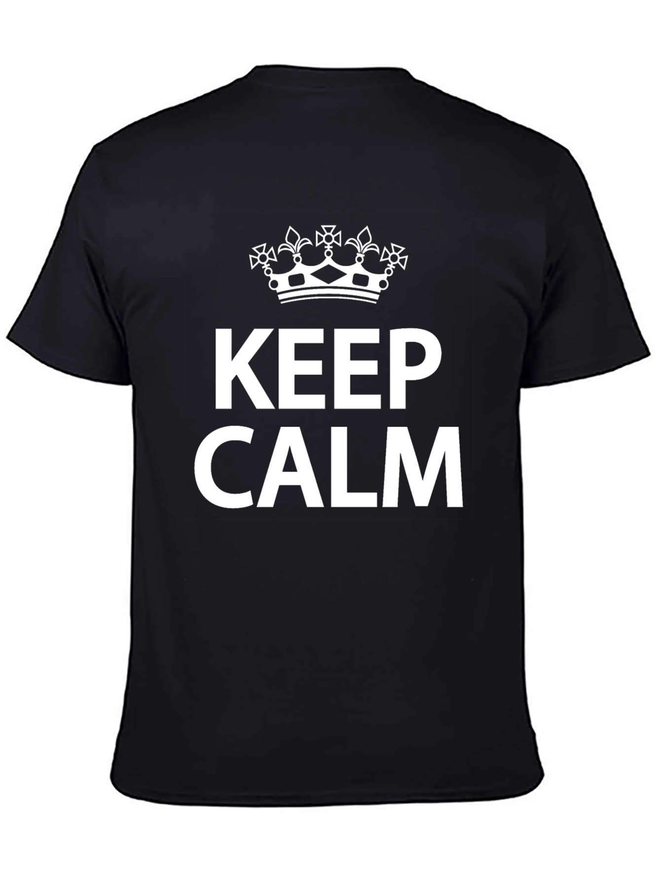 Keep Calm Graphic Tee - Black Cotton T-Shirt