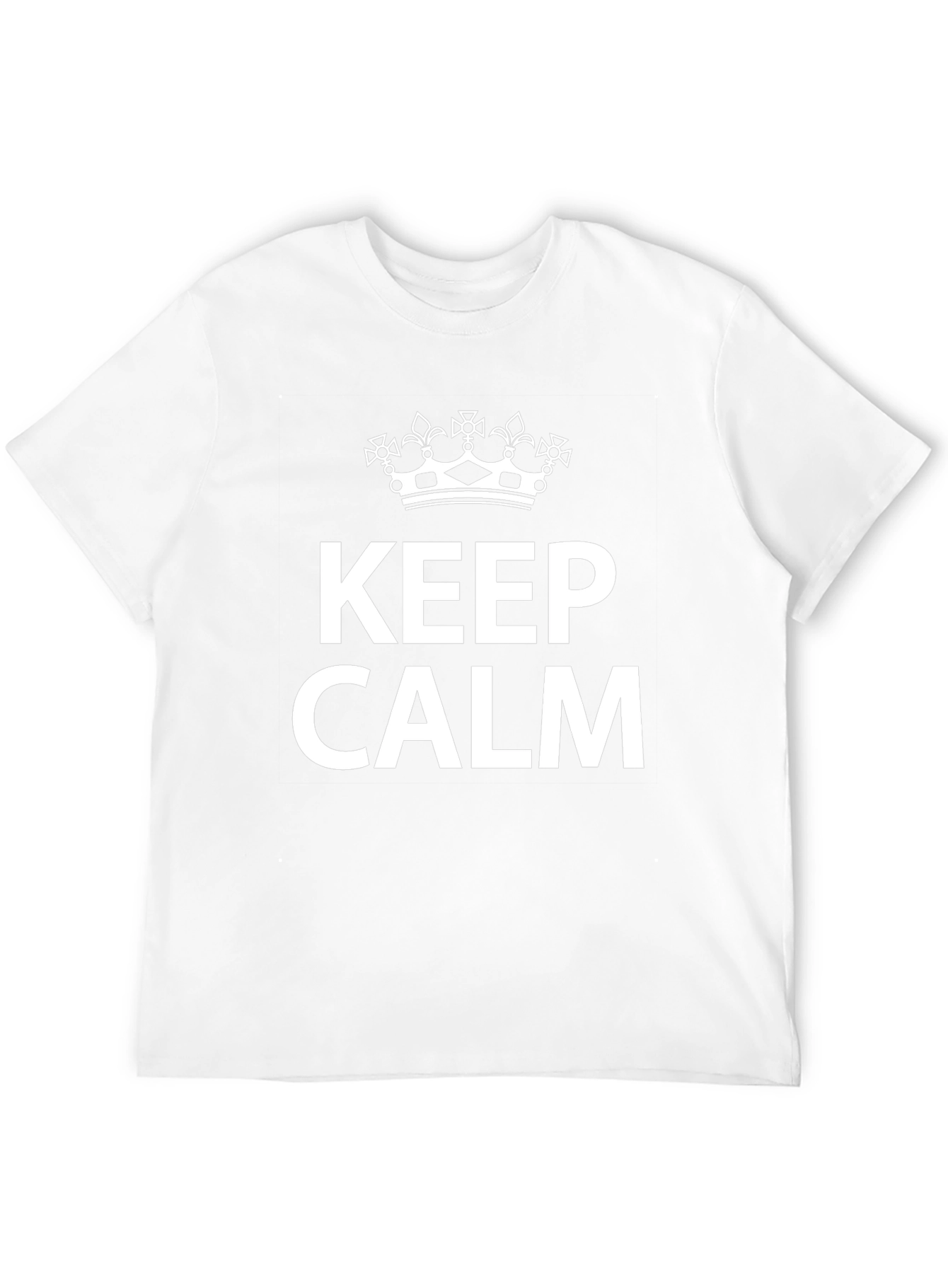 Keep Calm Graphic Tee - Black Cotton T-Shirt