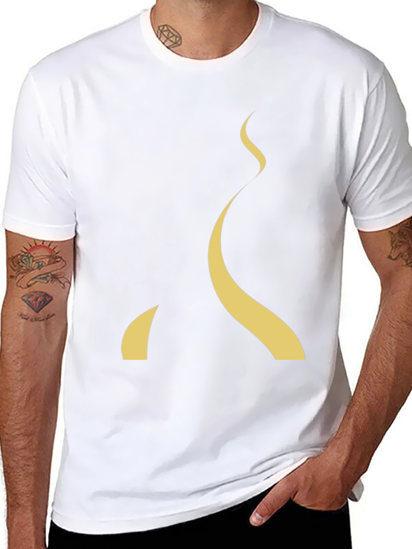 Modern Abstract Curve T-Shirt