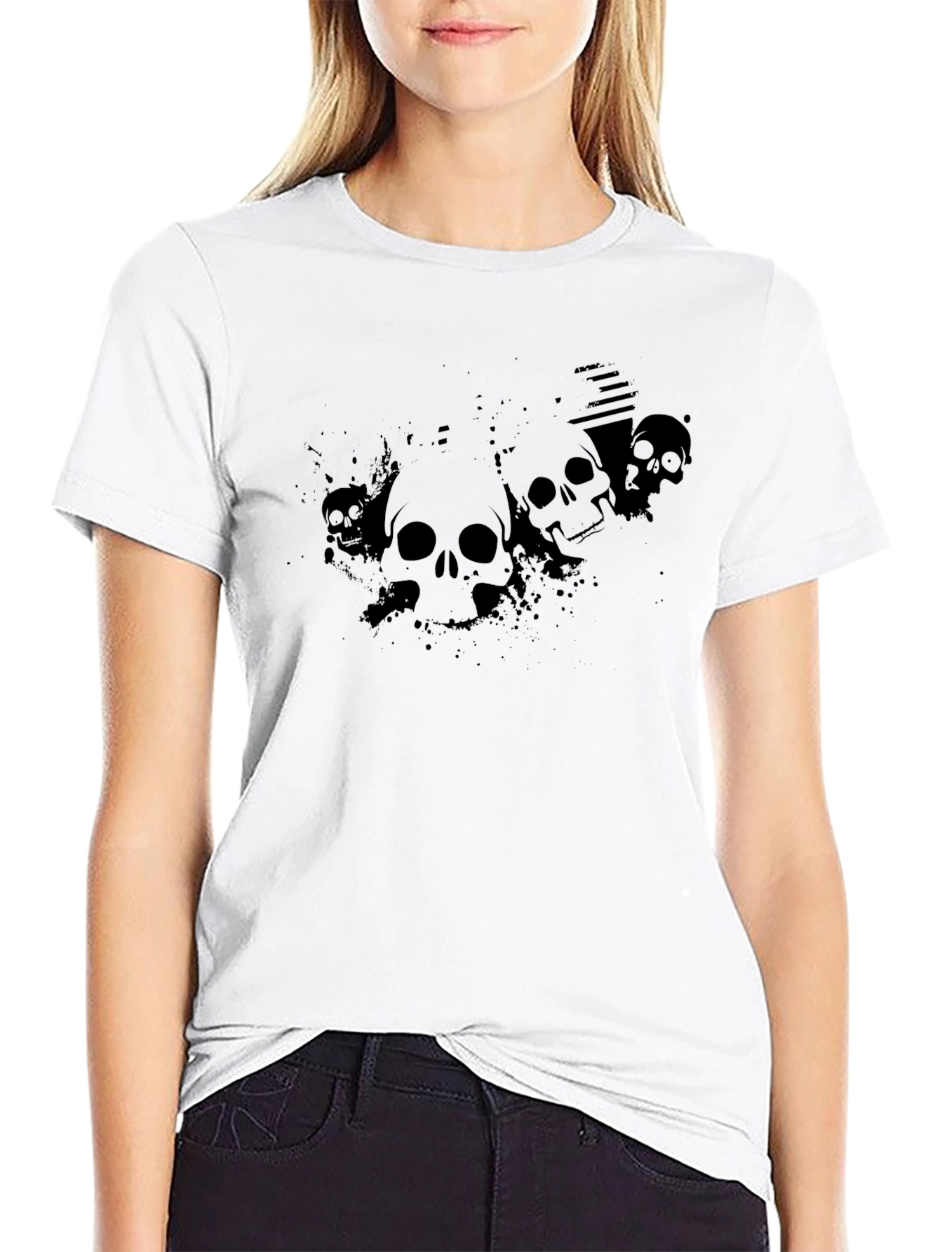 Skull Graphic T-Shirt - Mens Black Tee