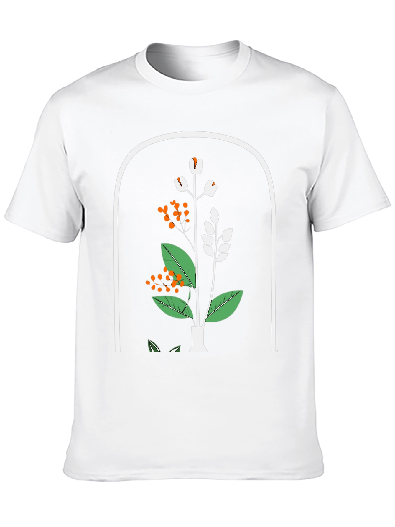 Botanical Print Black T-Shirt