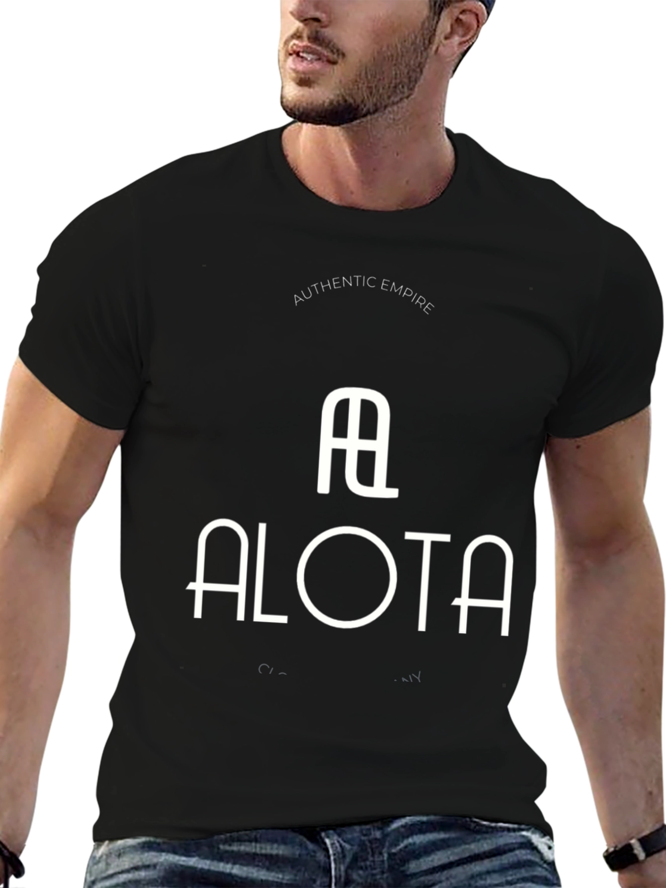 Alota Authentic Empire Black Graphic Tee