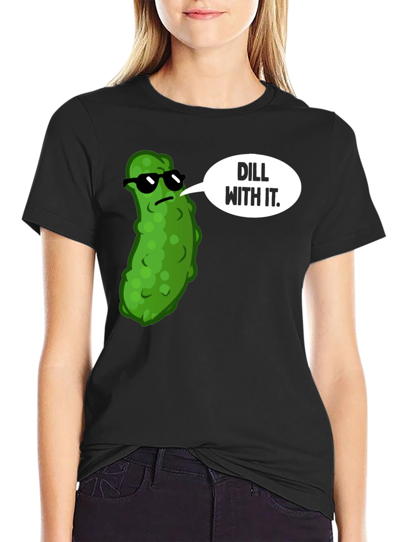 Dill With It Funny Pickle T-Shirt
