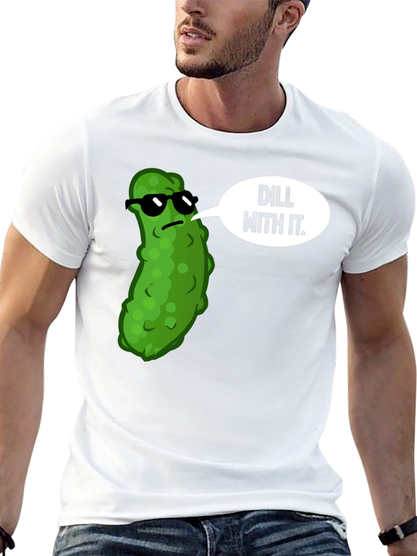 Dill With It Funny Pickle T-Shirt