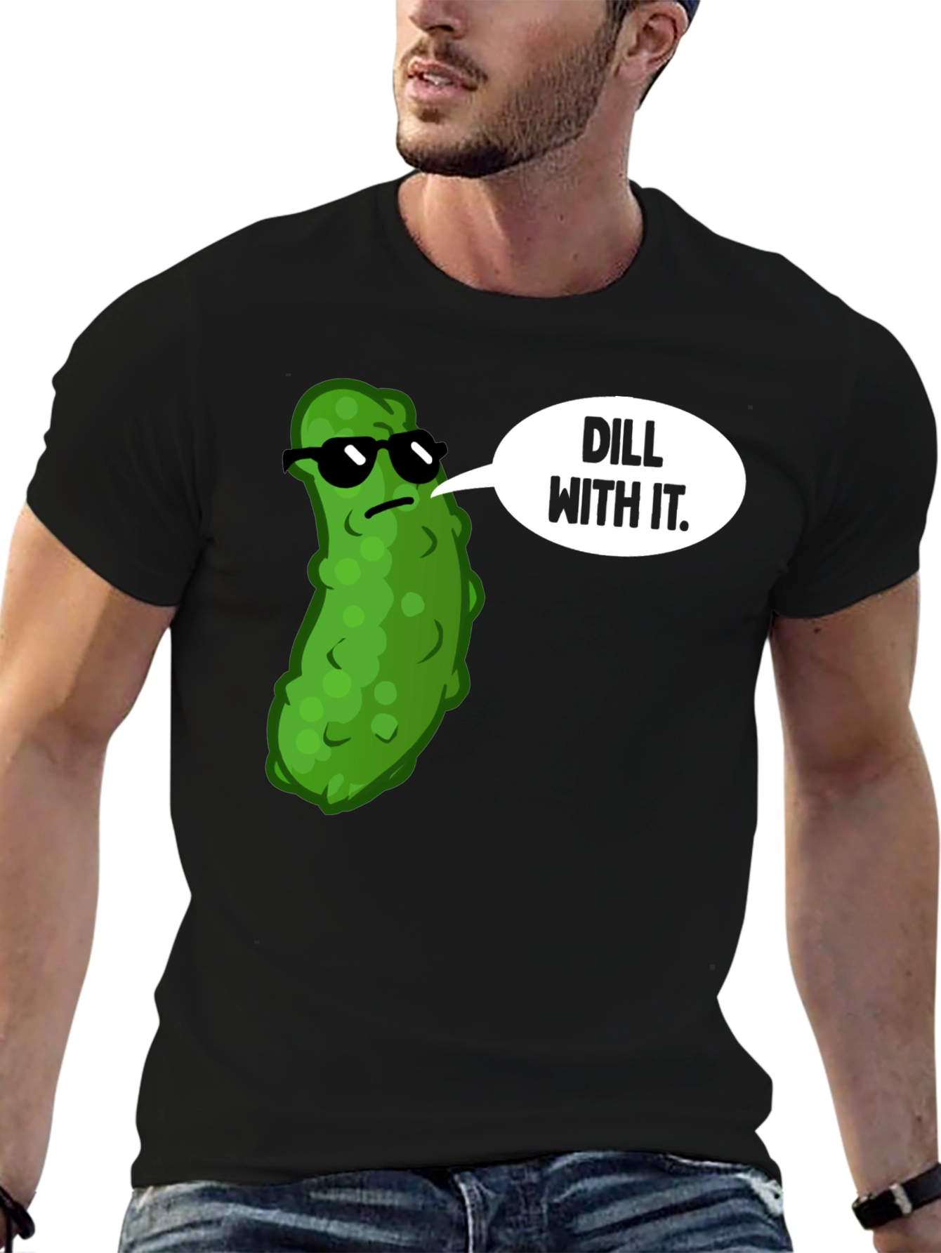 Dill With It Funny Pickle T-Shirt
