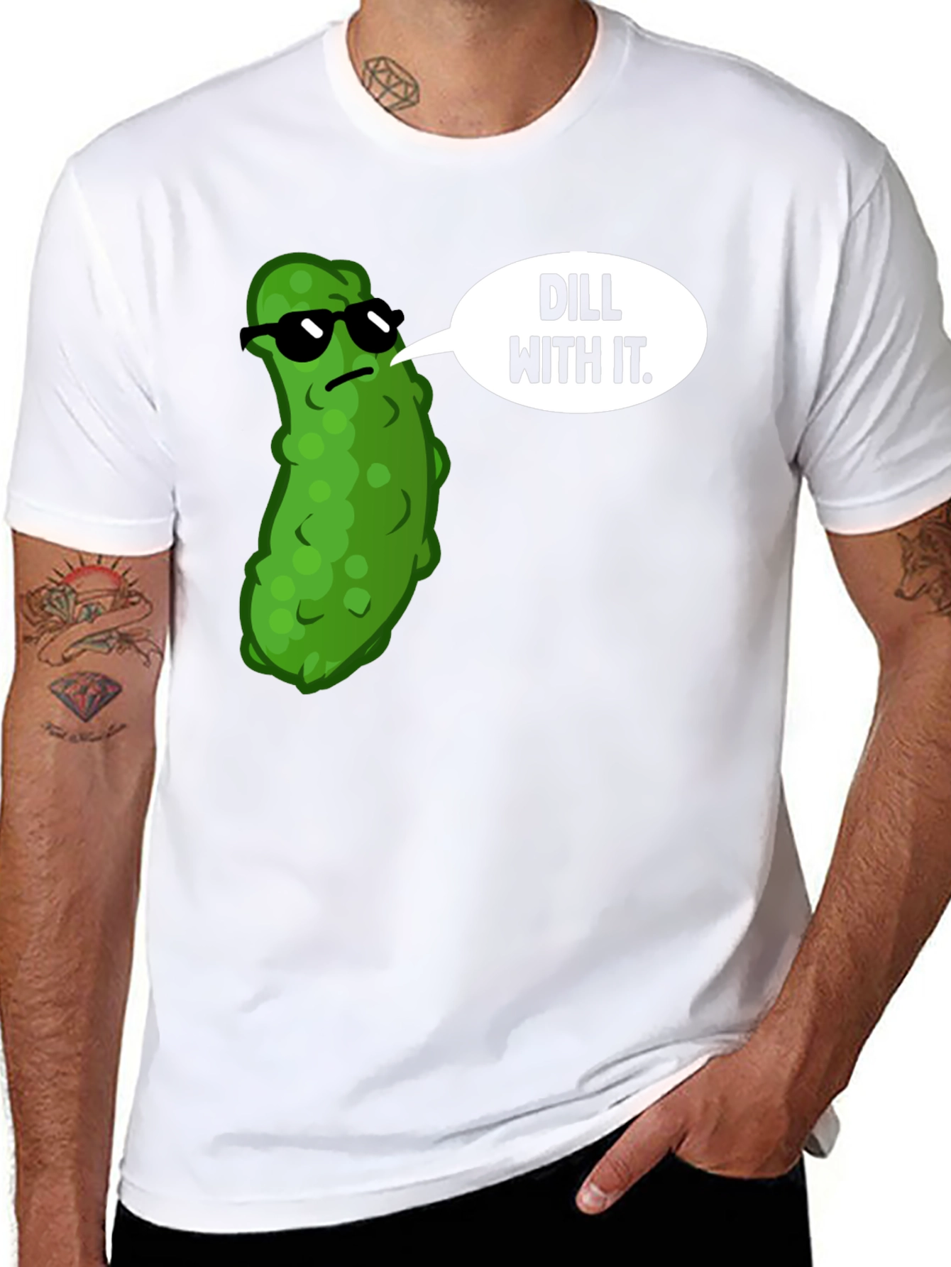 Dill With It Funny Pickle T-Shirt