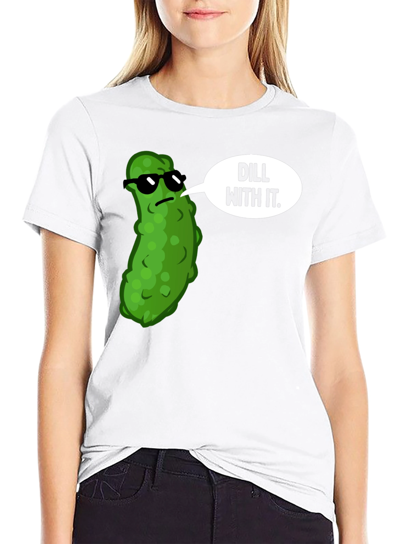 Dill With It Funny Pickle T-Shirt
