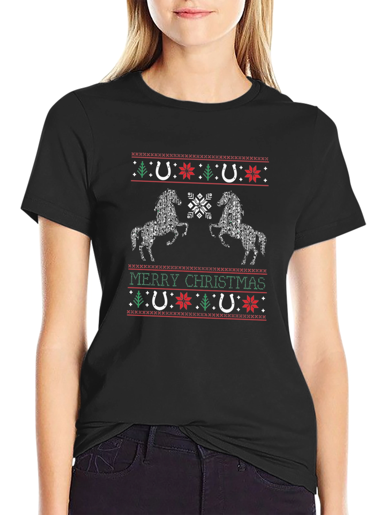 Equestrian Christmas Sweater T-Shirt