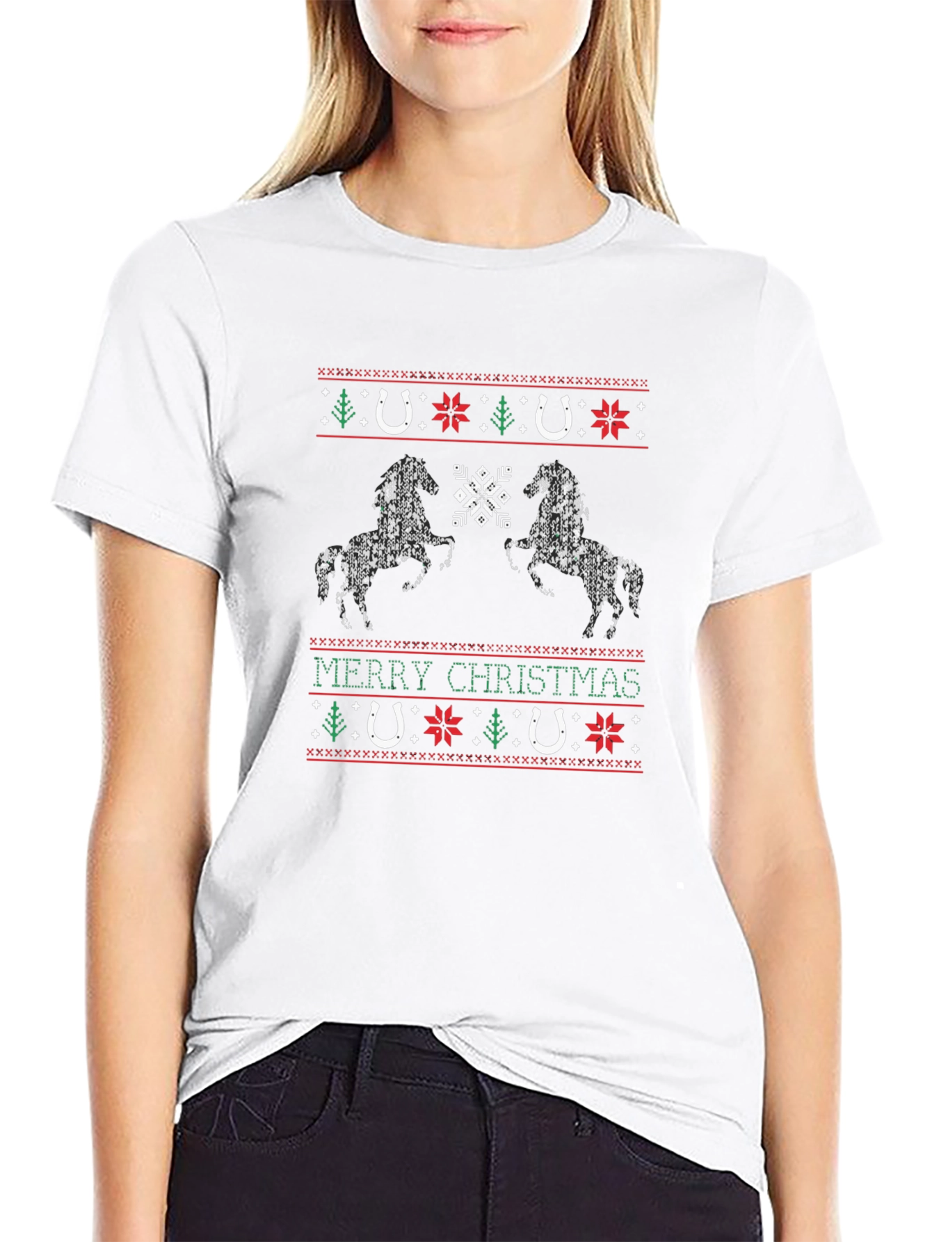 Equestrian Christmas Sweater T-Shirt