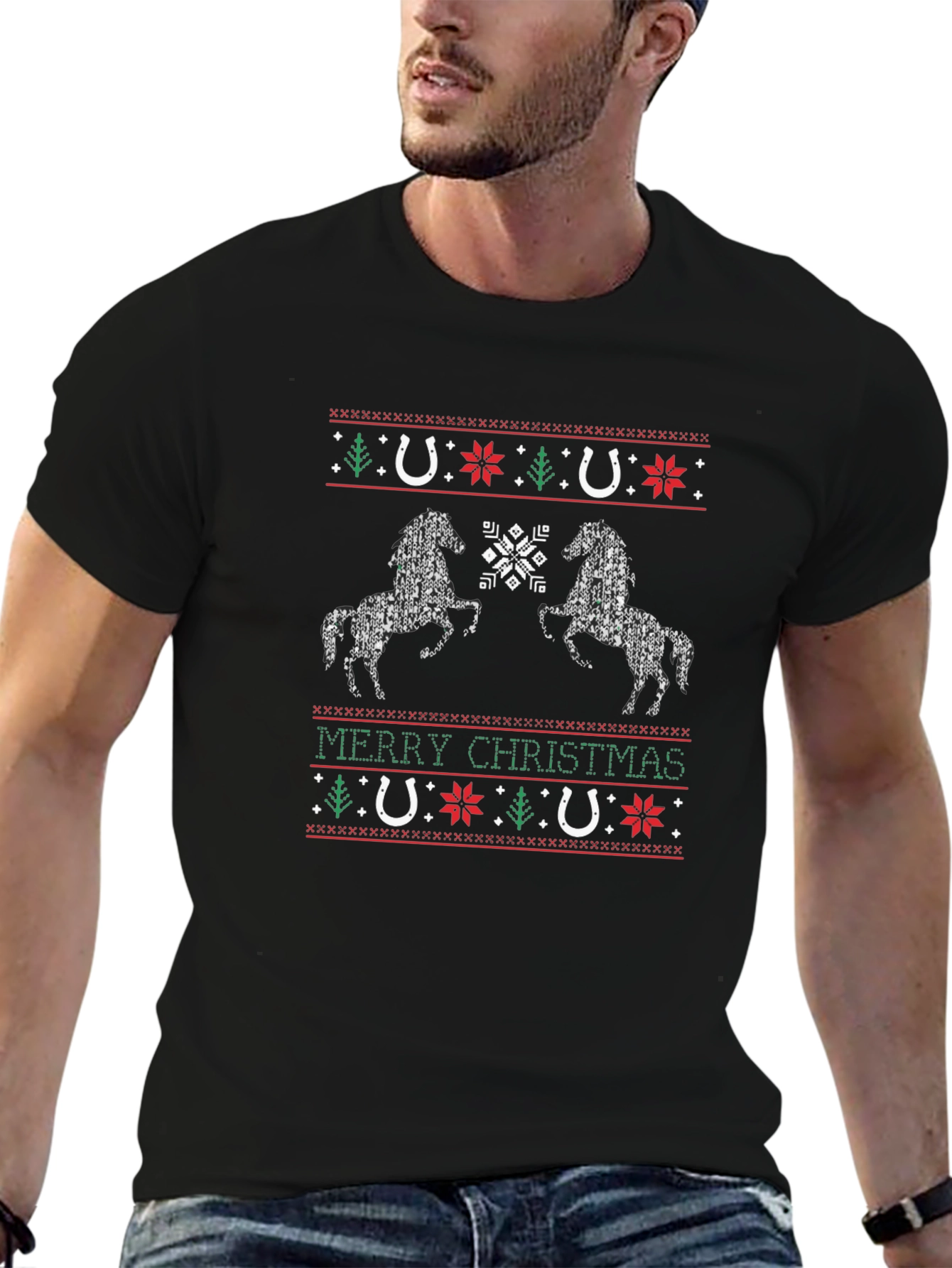 Equestrian Christmas Sweater T-Shirt