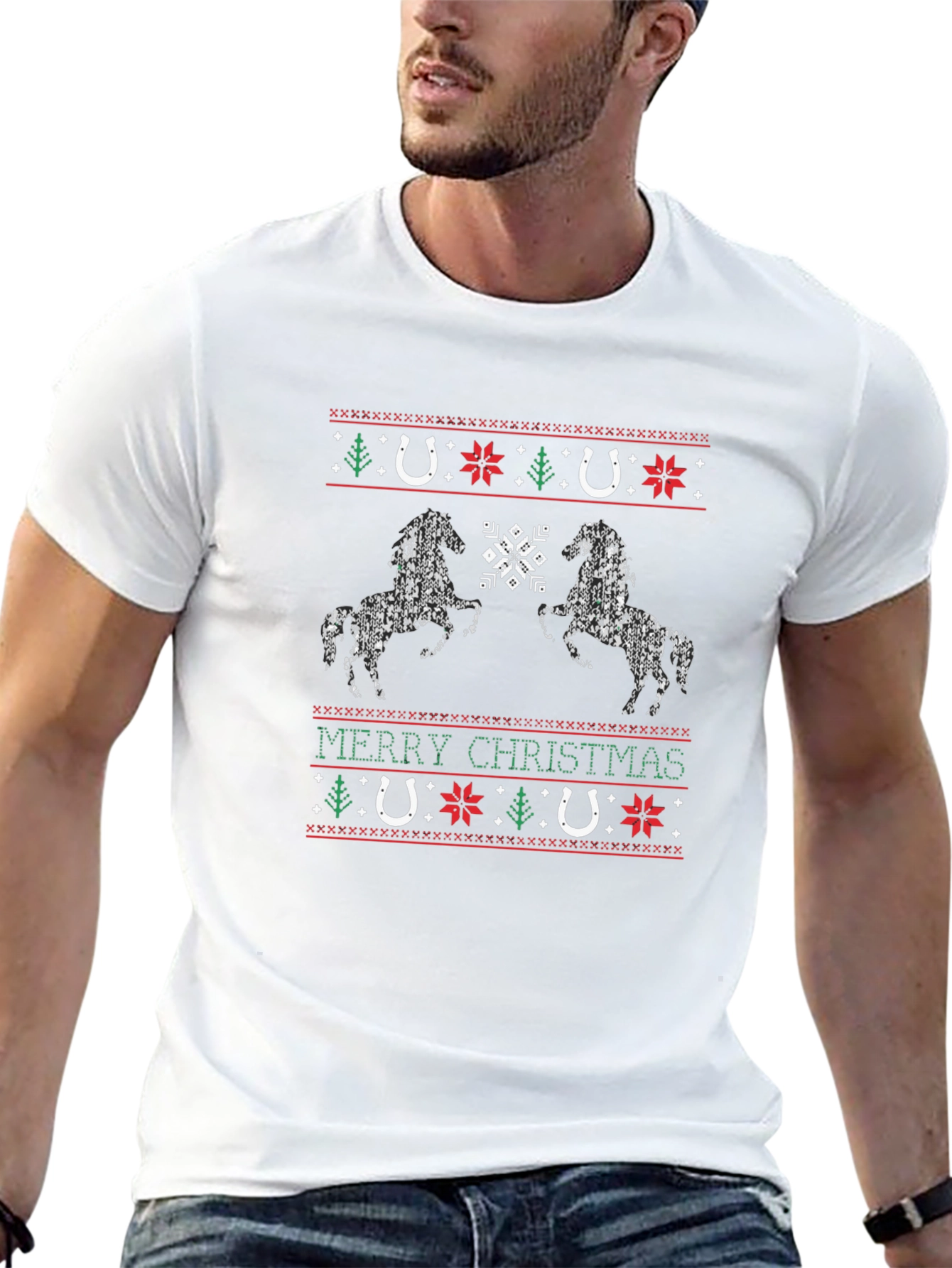Equestrian Christmas Sweater T-Shirt