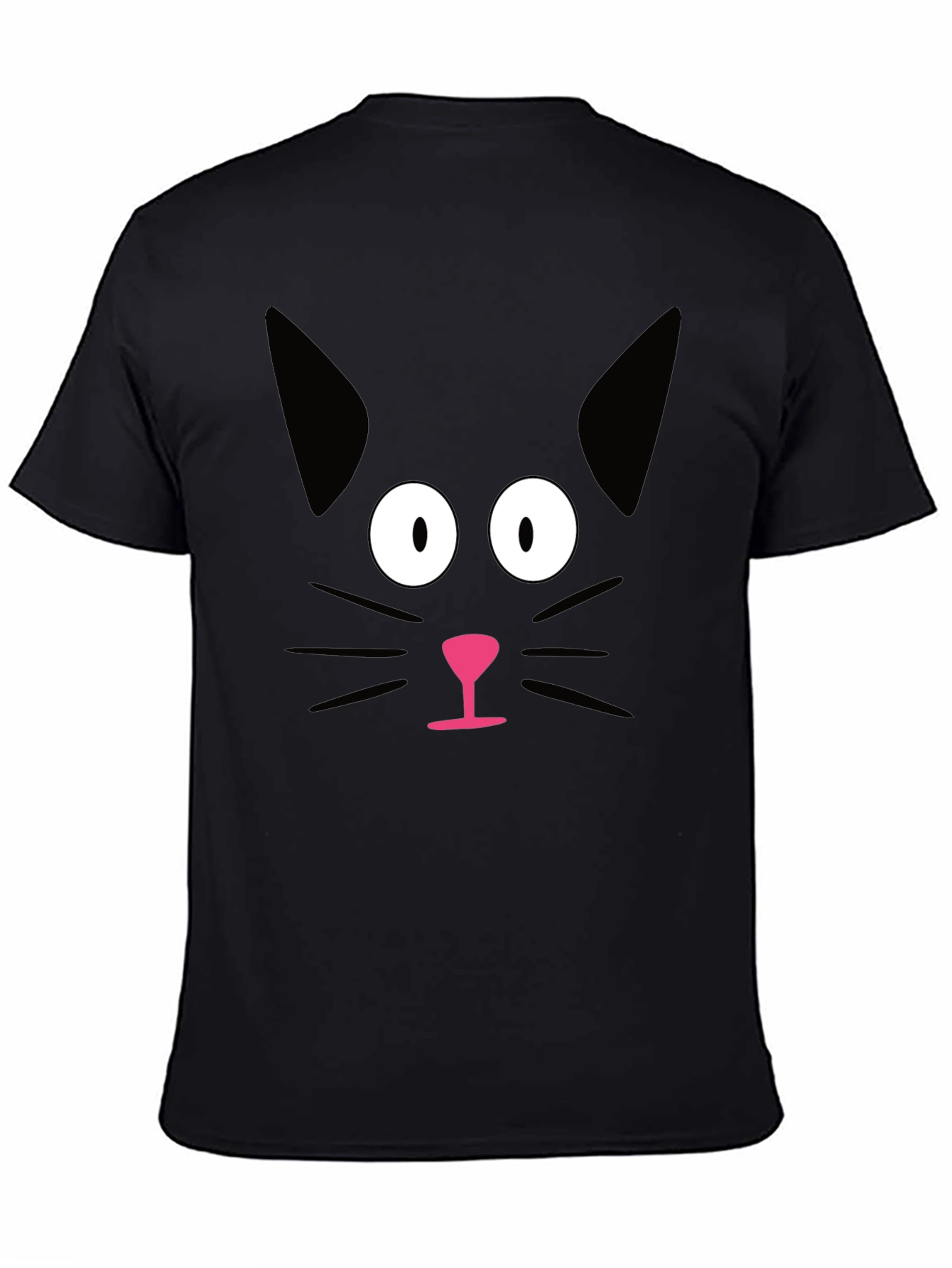 Cute Black Cat Face T-Shirt