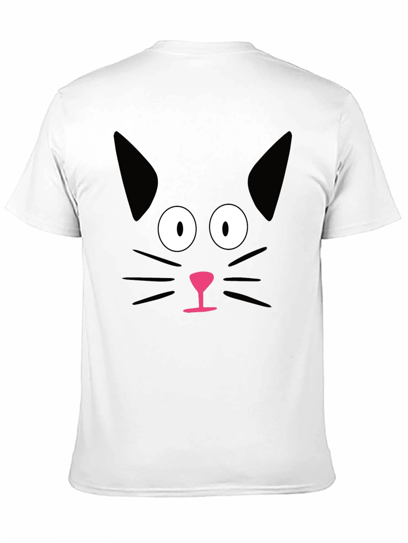 Cute Black Cat Face T-Shirt