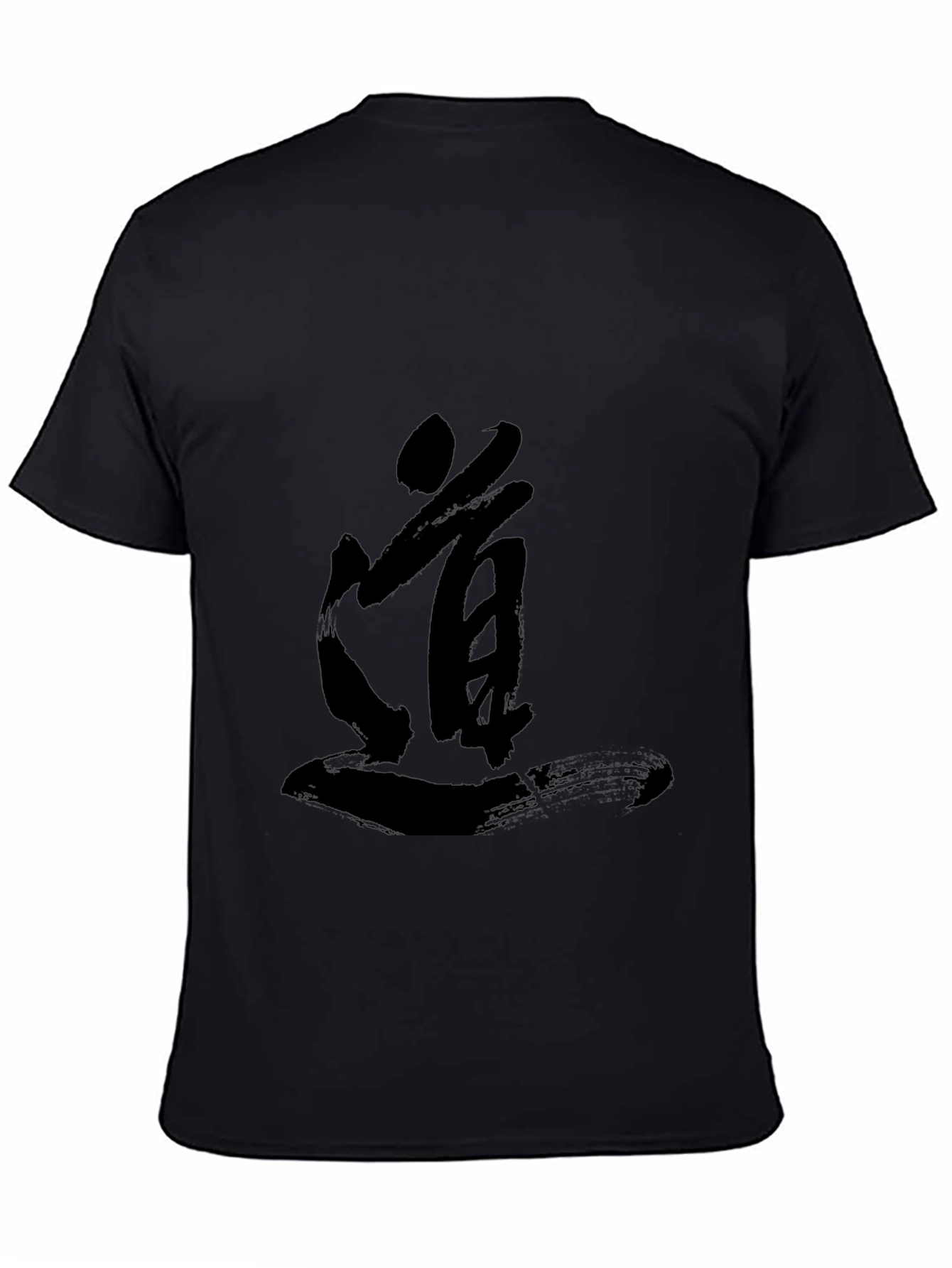 Mens Black T-shirt with Japanese Calligraphy