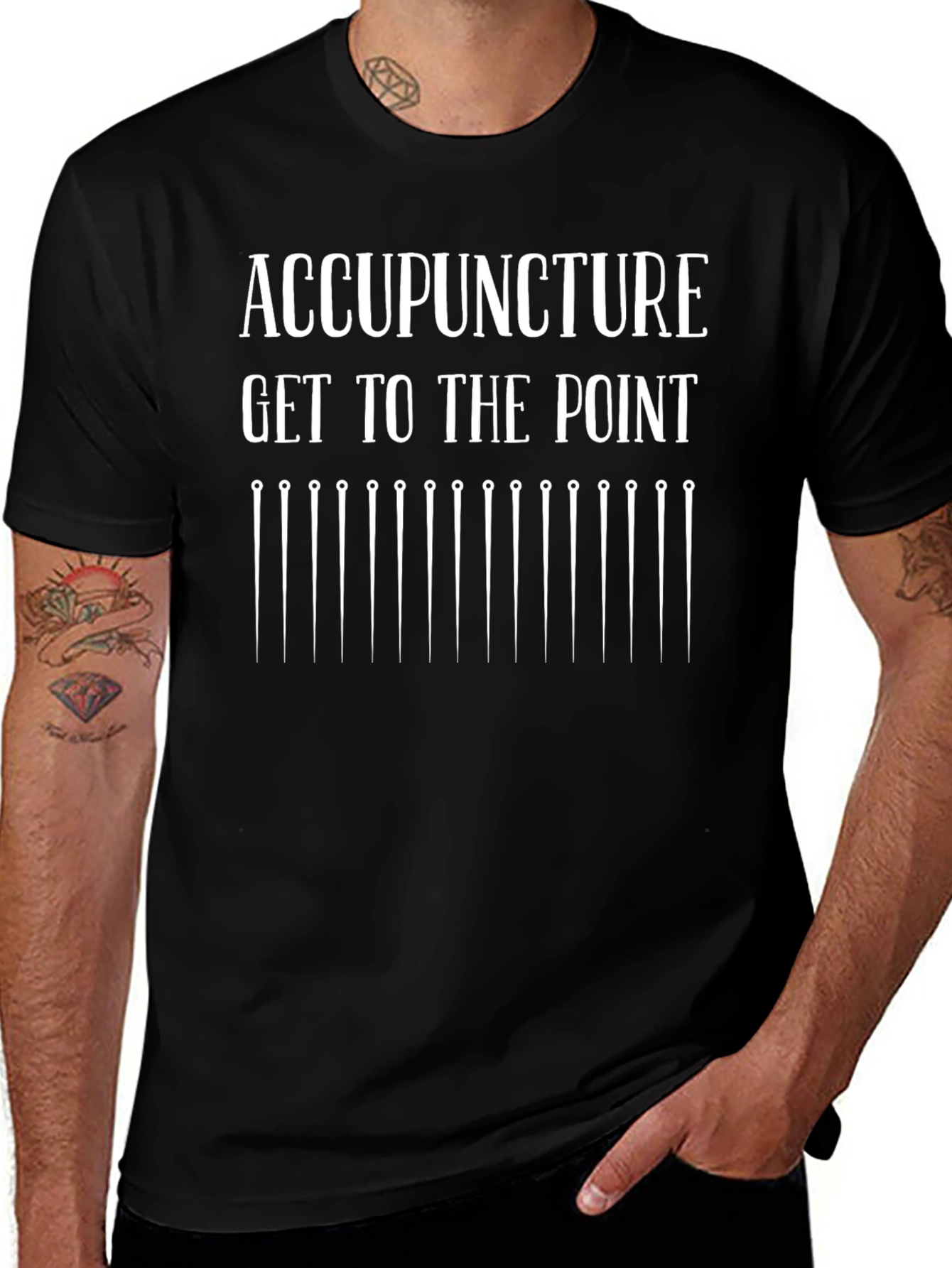 Acupuncture Get to the Point Black T-Shirt