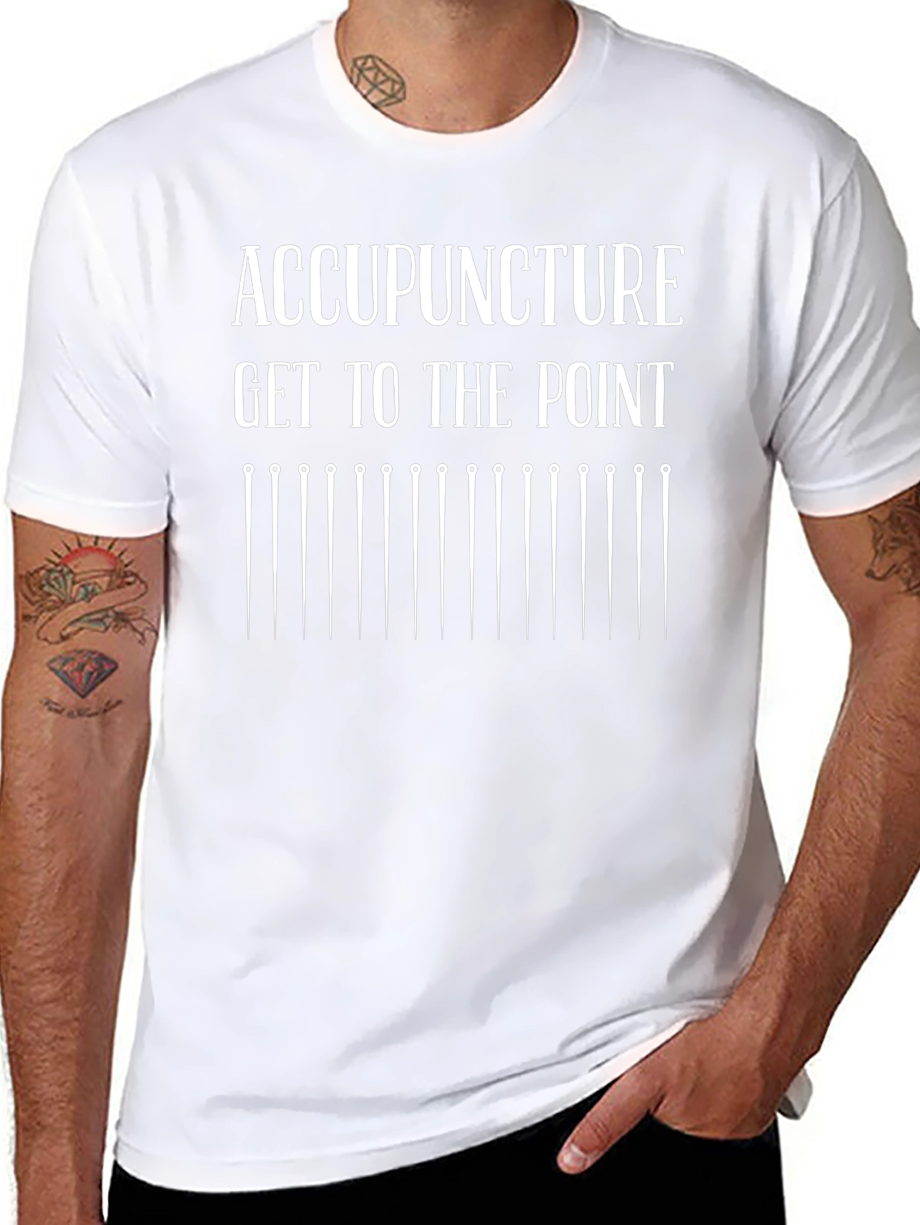 Acupuncture Get to the Point Black T-Shirt