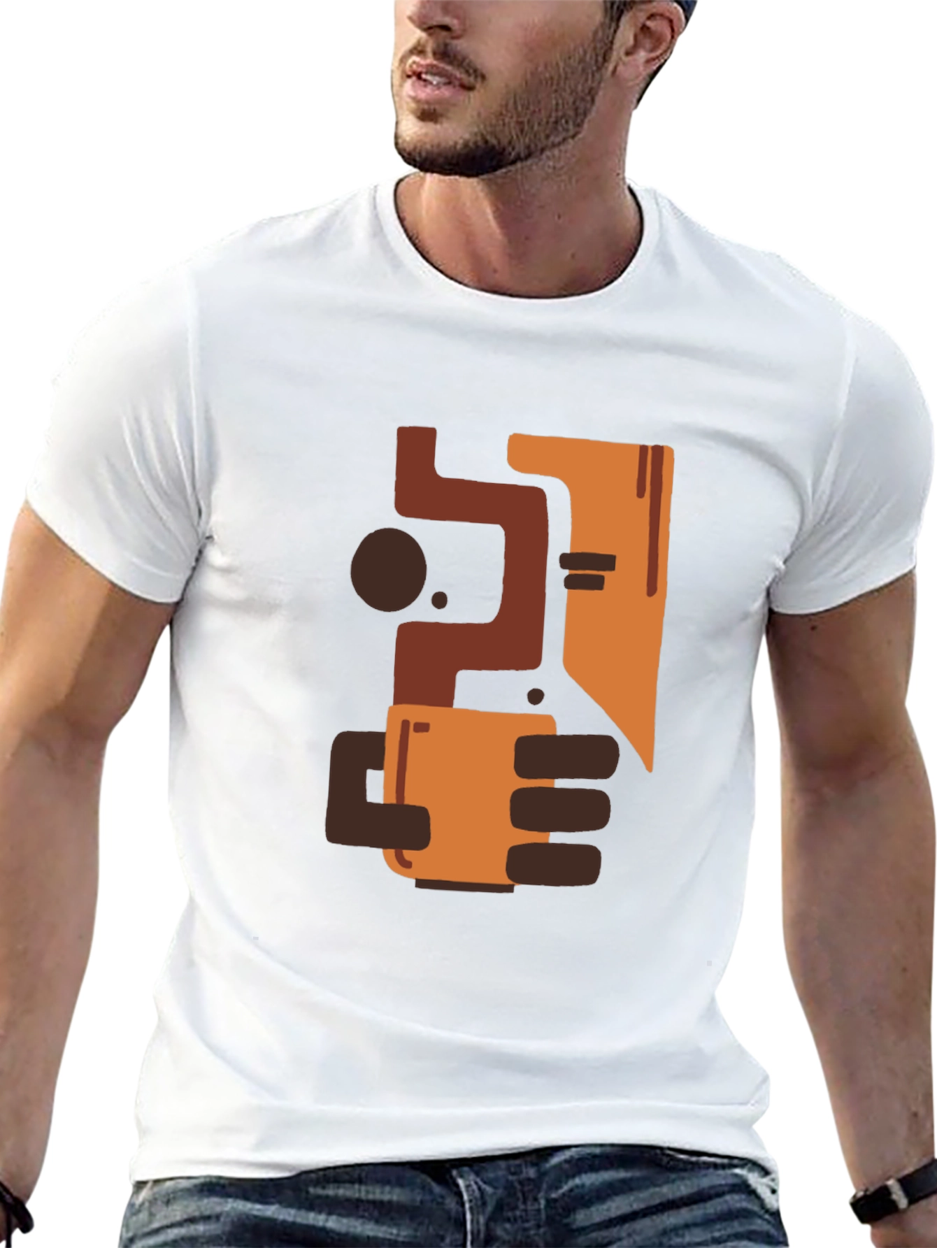 Abstract Art Coffee T-Shirt - Modern Graphic Tee